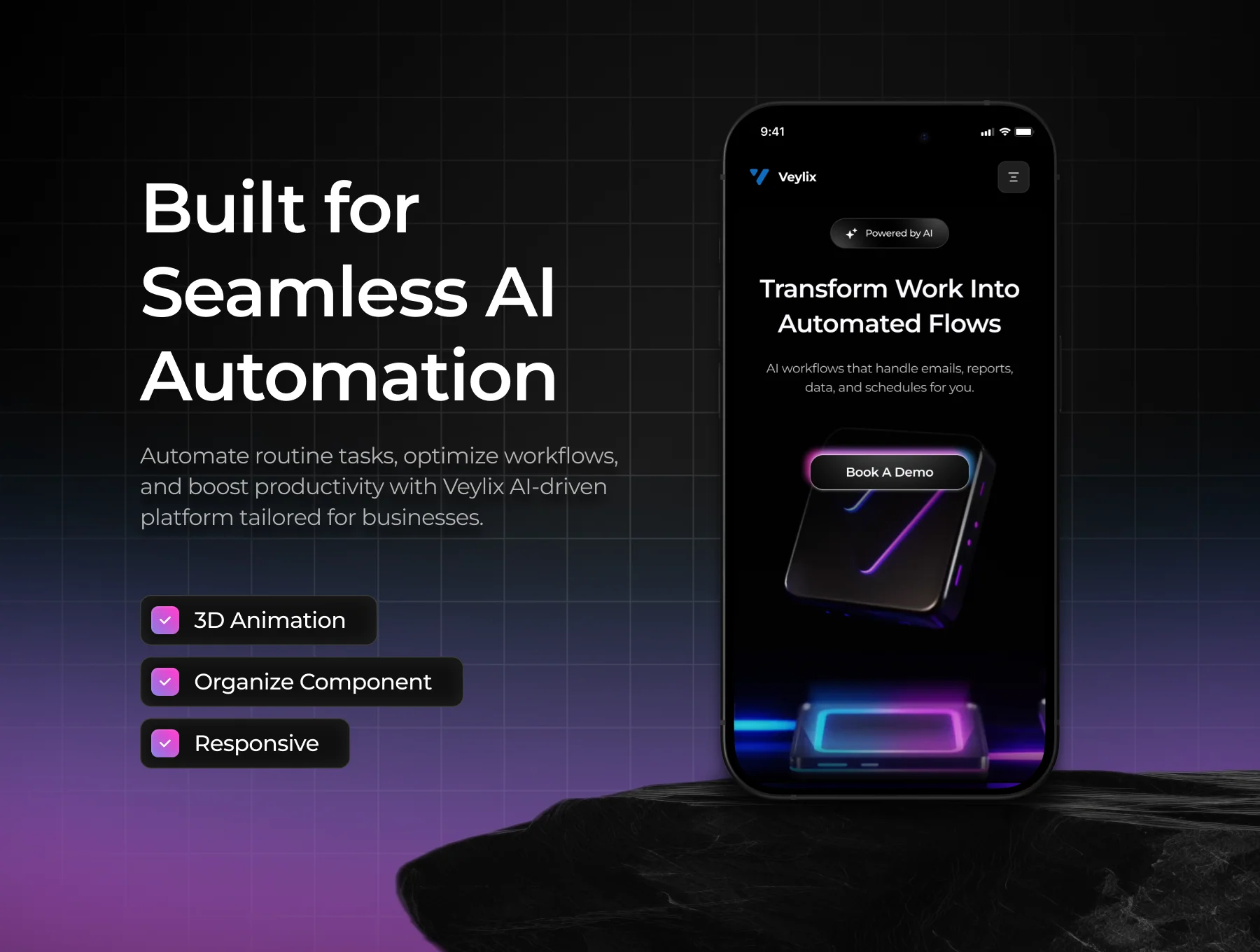 Veylix — AI Automation Platform UI Kit for SaaS & Startup 2