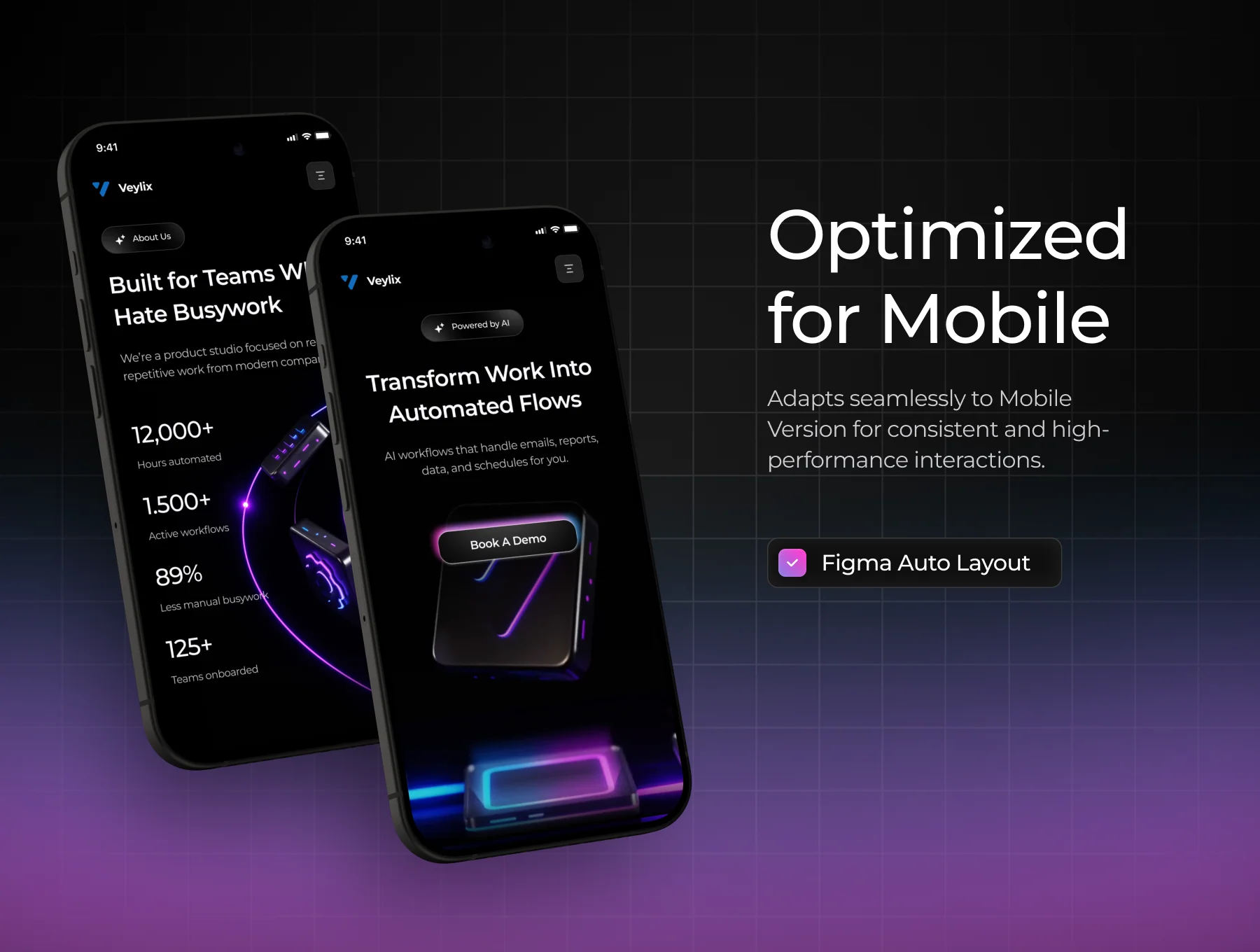 Veylix — AI Automation Platform UI Kit for SaaS & Startup 3