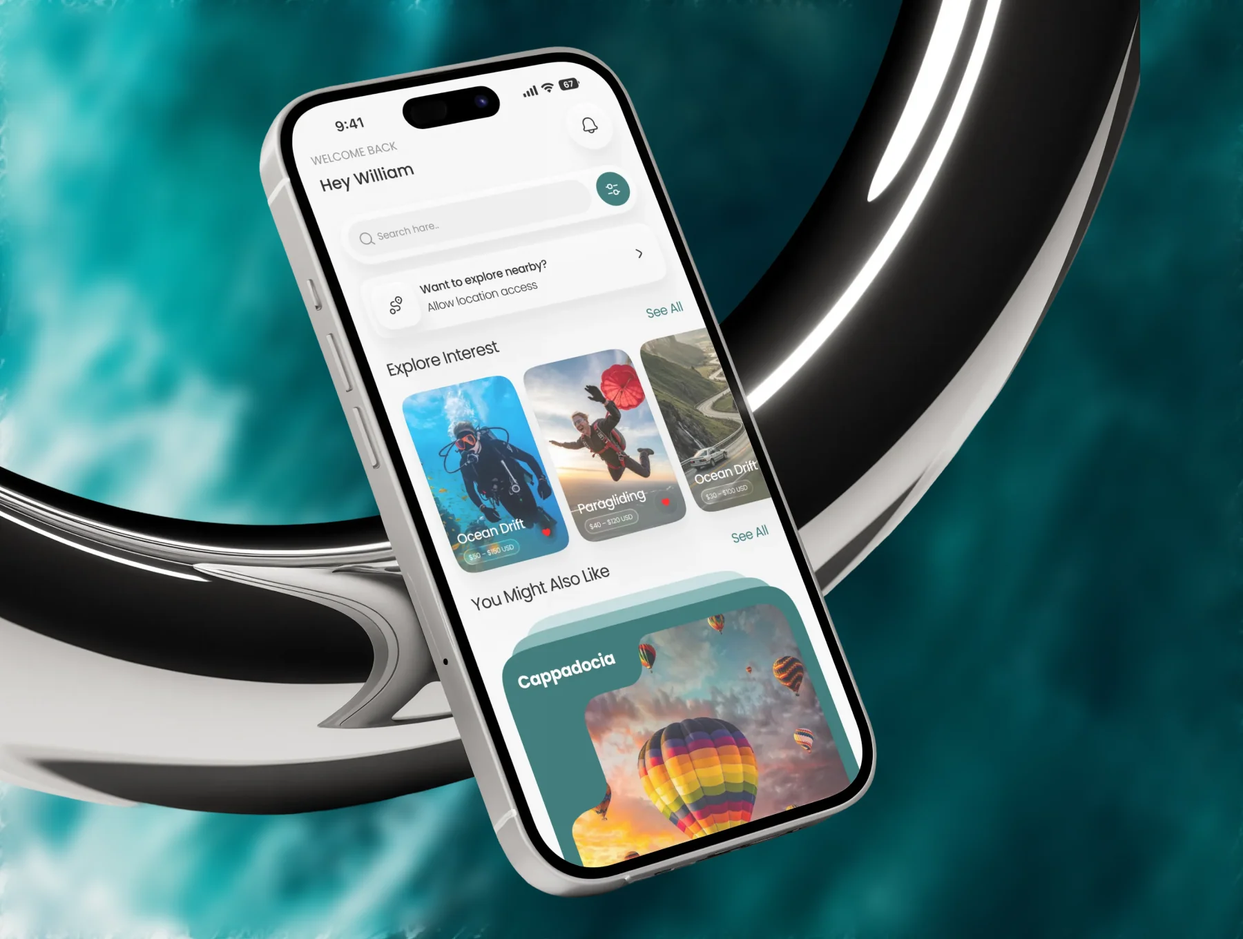 Via - Travel Mobile App Re-Design UI KIT 3