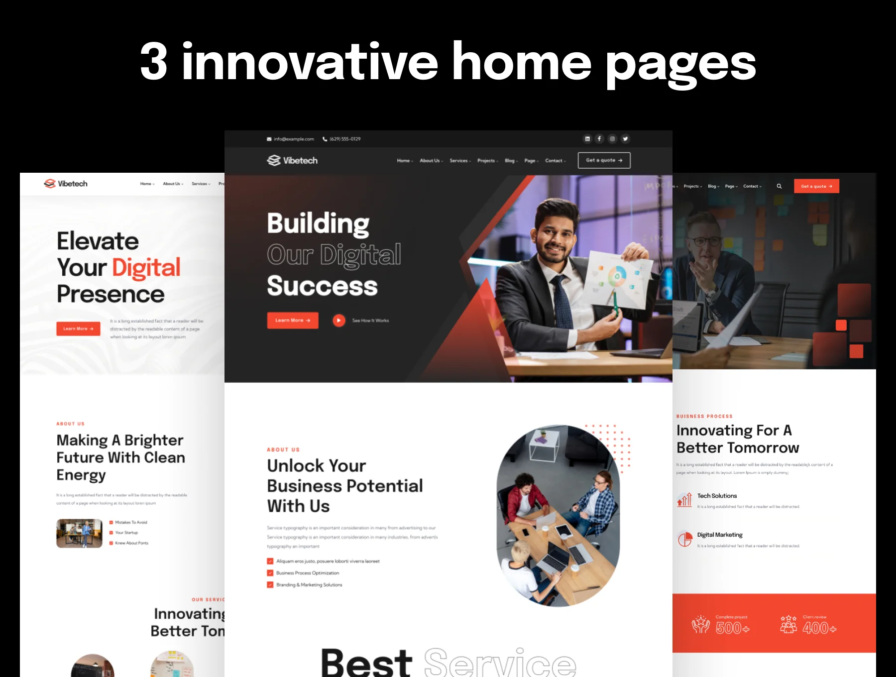 Vibetech - Creative Digital Agency WordPress Theme 5