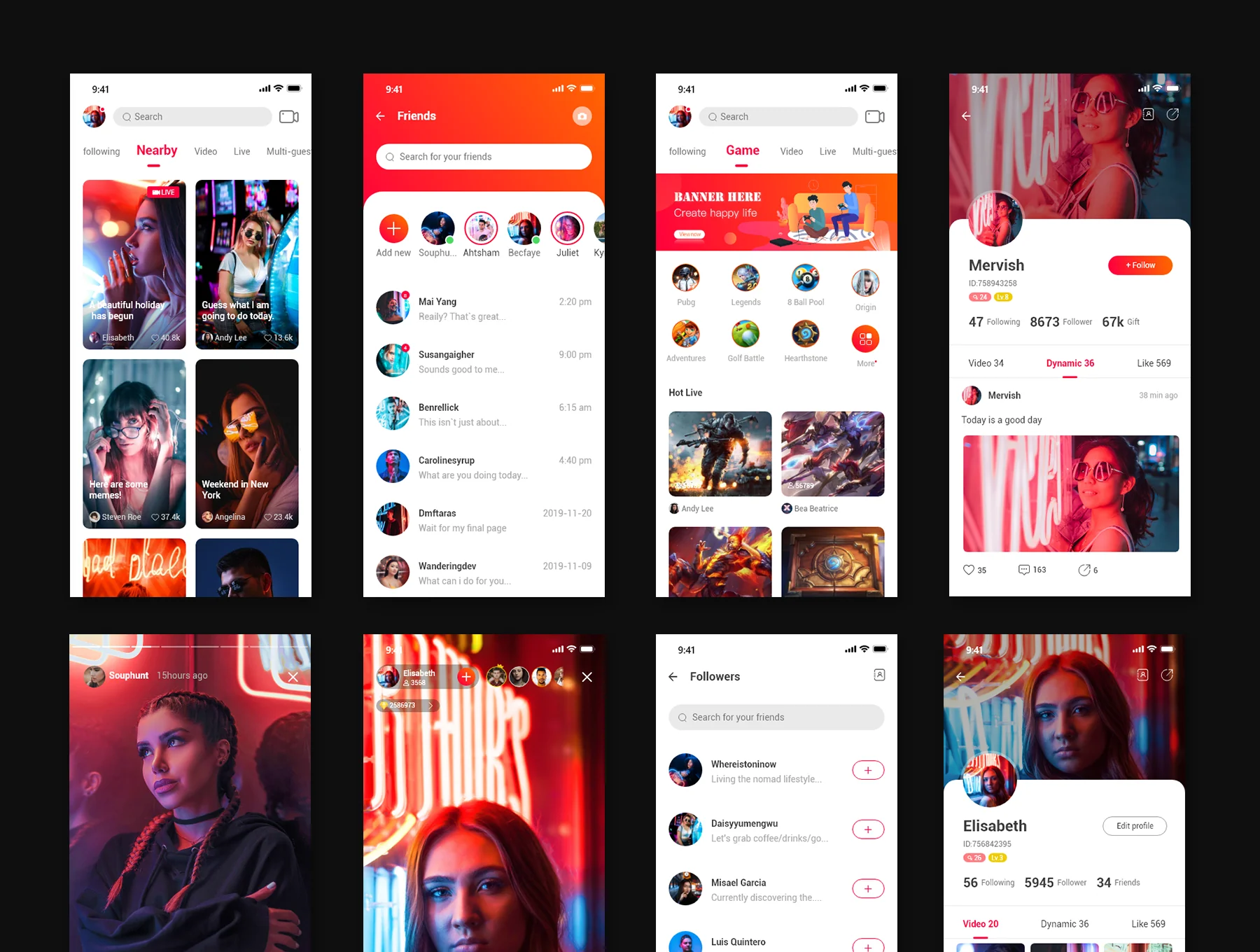 Video community App Ui Kit 5