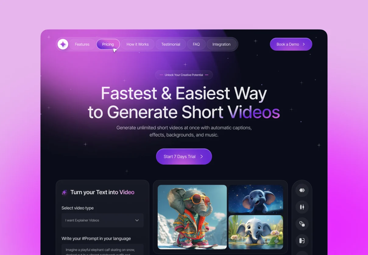 Video Editor SaaS Framer Website Template