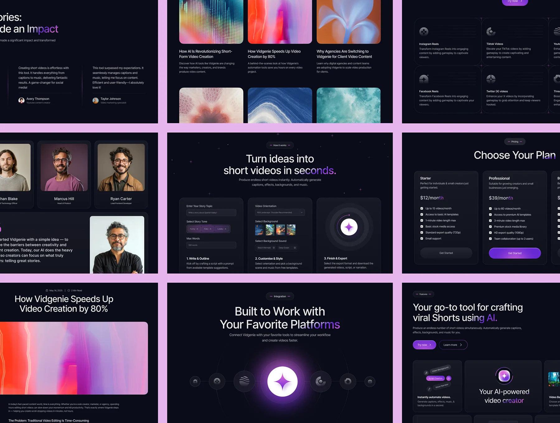 Video Editor SaaS Framer Website Template