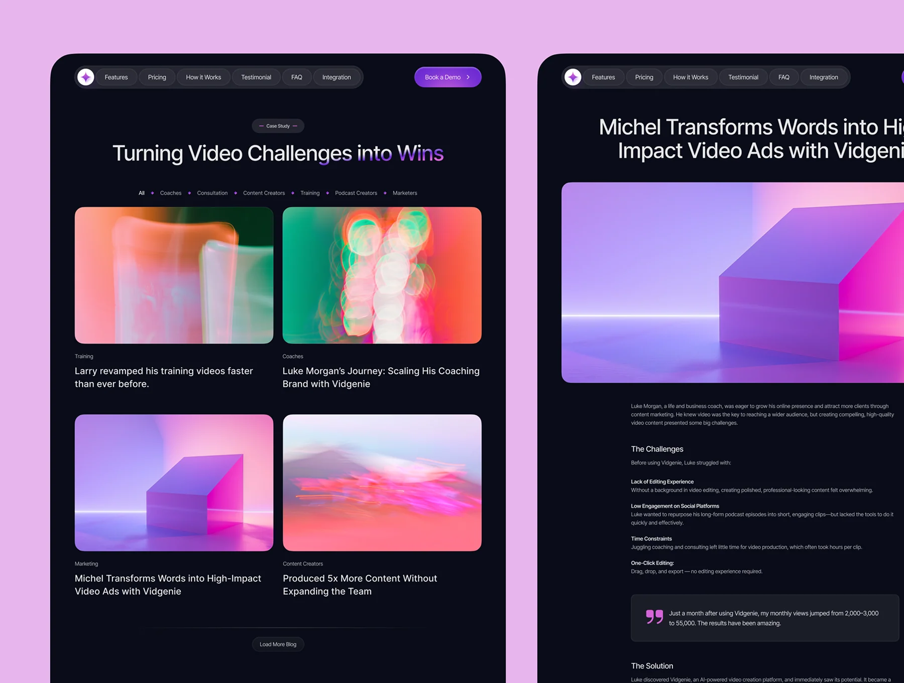 Video Editor SaaS Framer Website Template 3