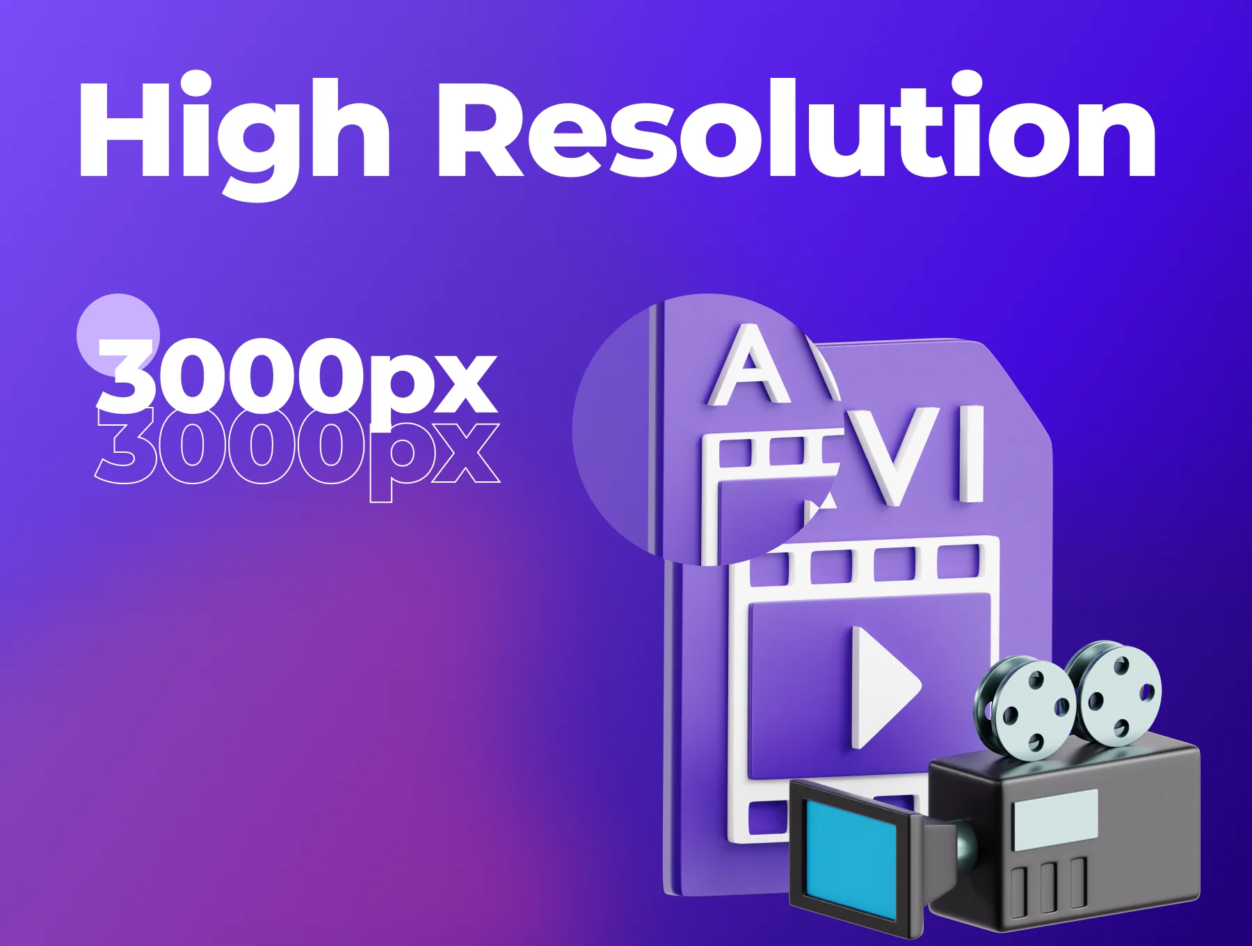 Video Production 3D Icon Set 2