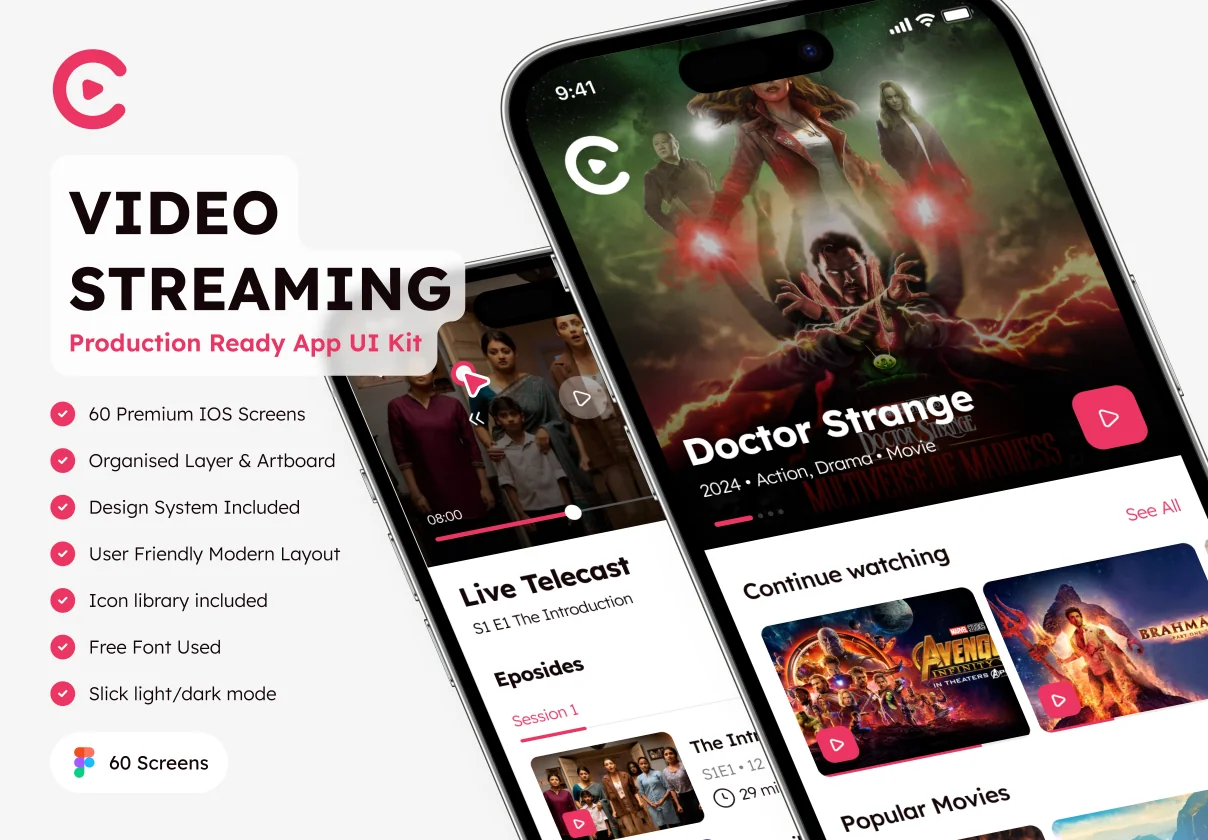 Video Streaming App UI Kit