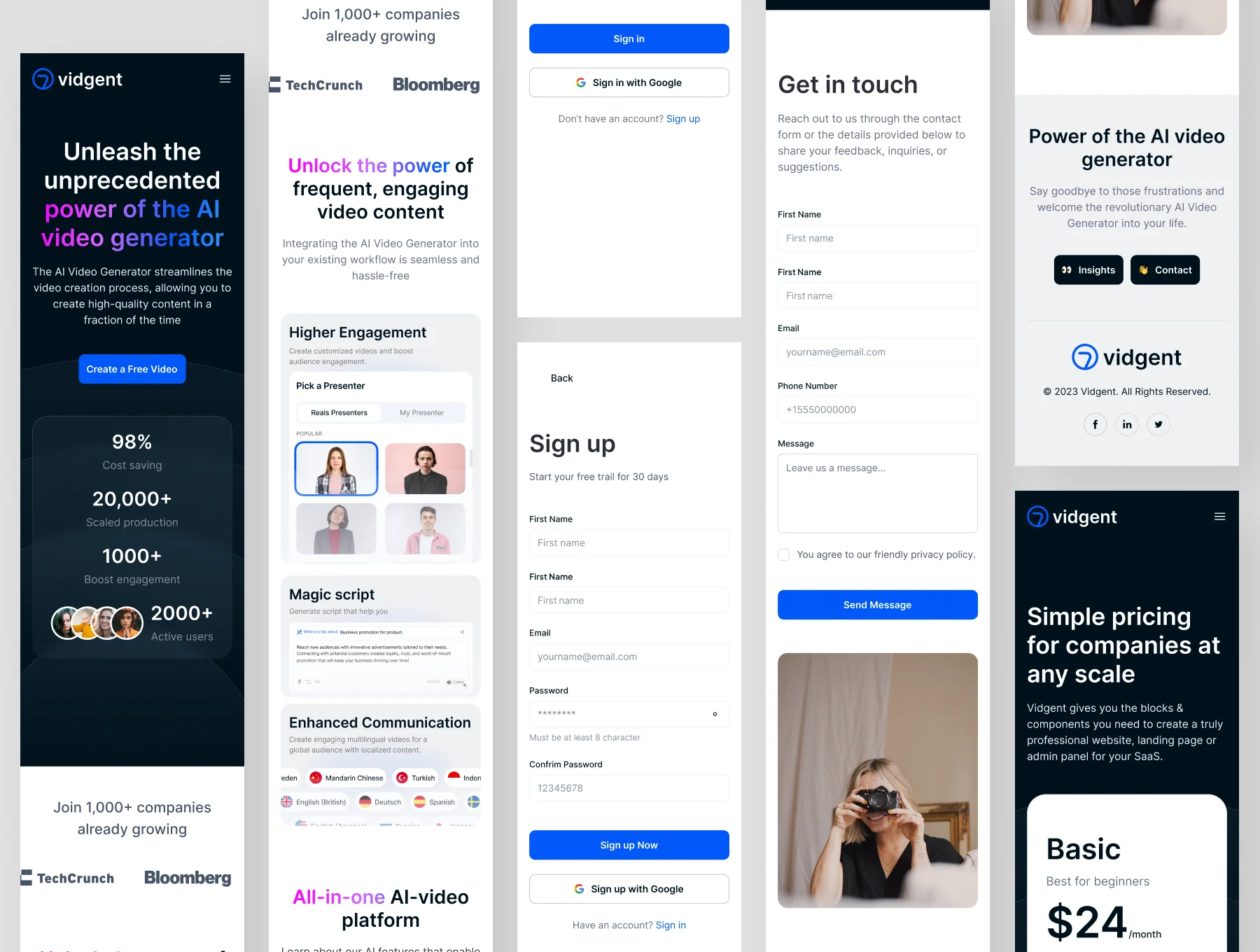 Vidgent - Framer Website Template 4