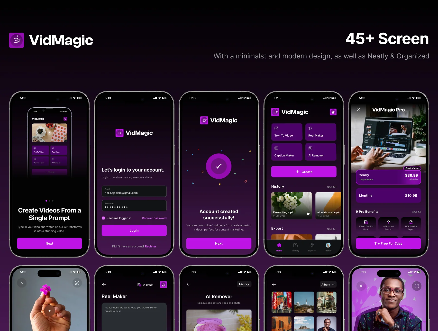VidMagic - AI Text to video creator app 5