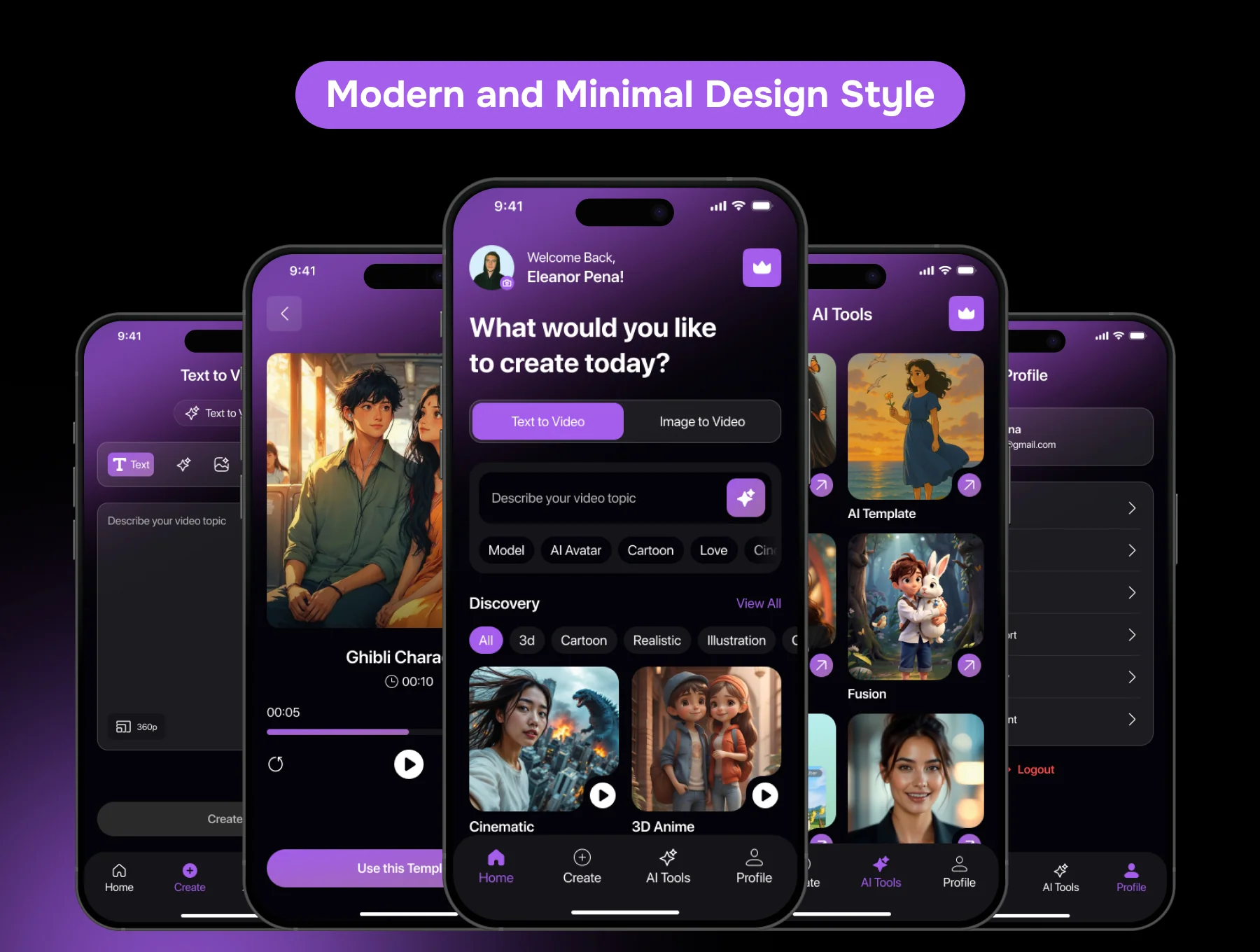 Vidory AI Video Generator App UI Kit 3