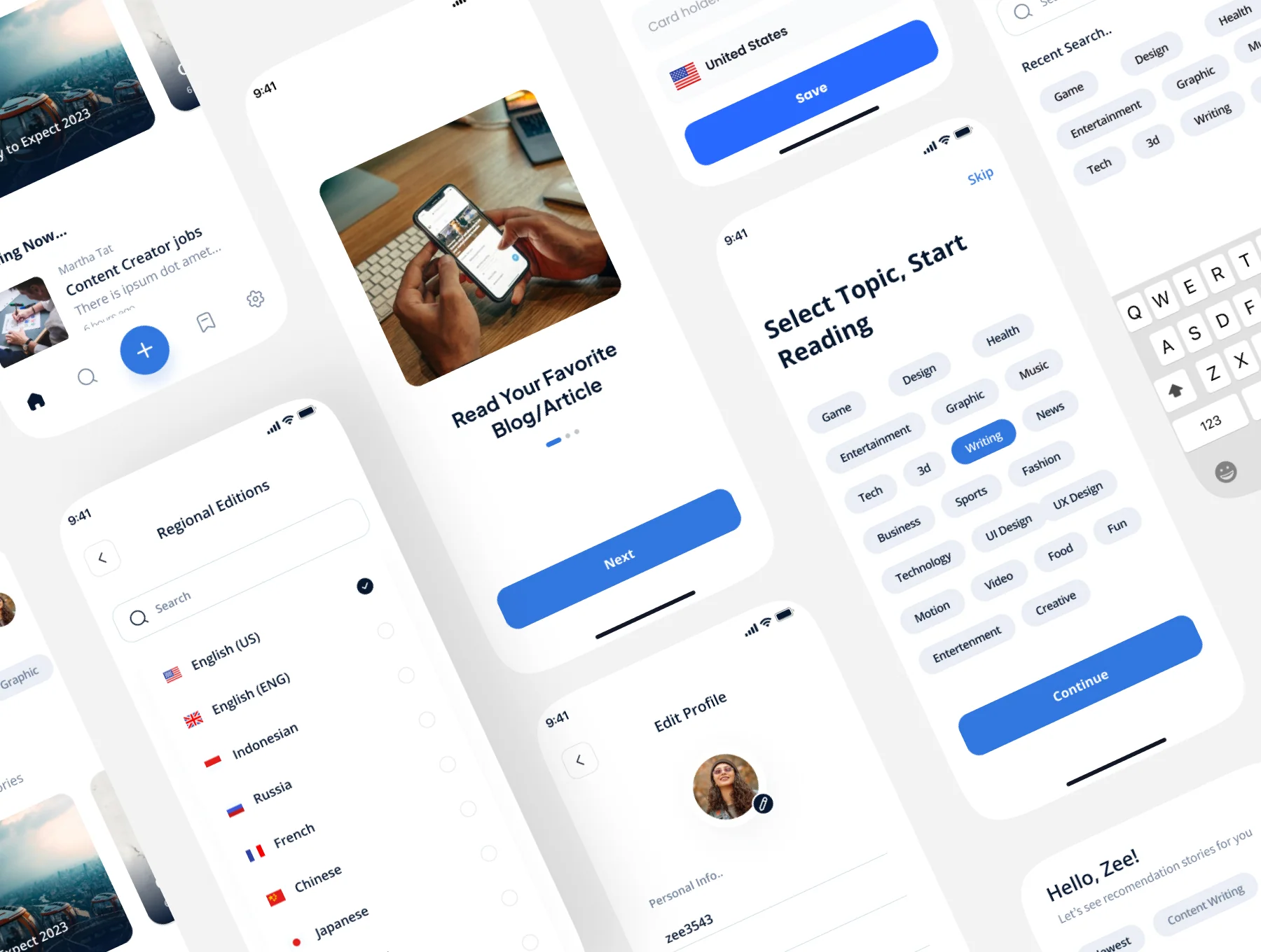 View - Article & Blog App UI Kit 2