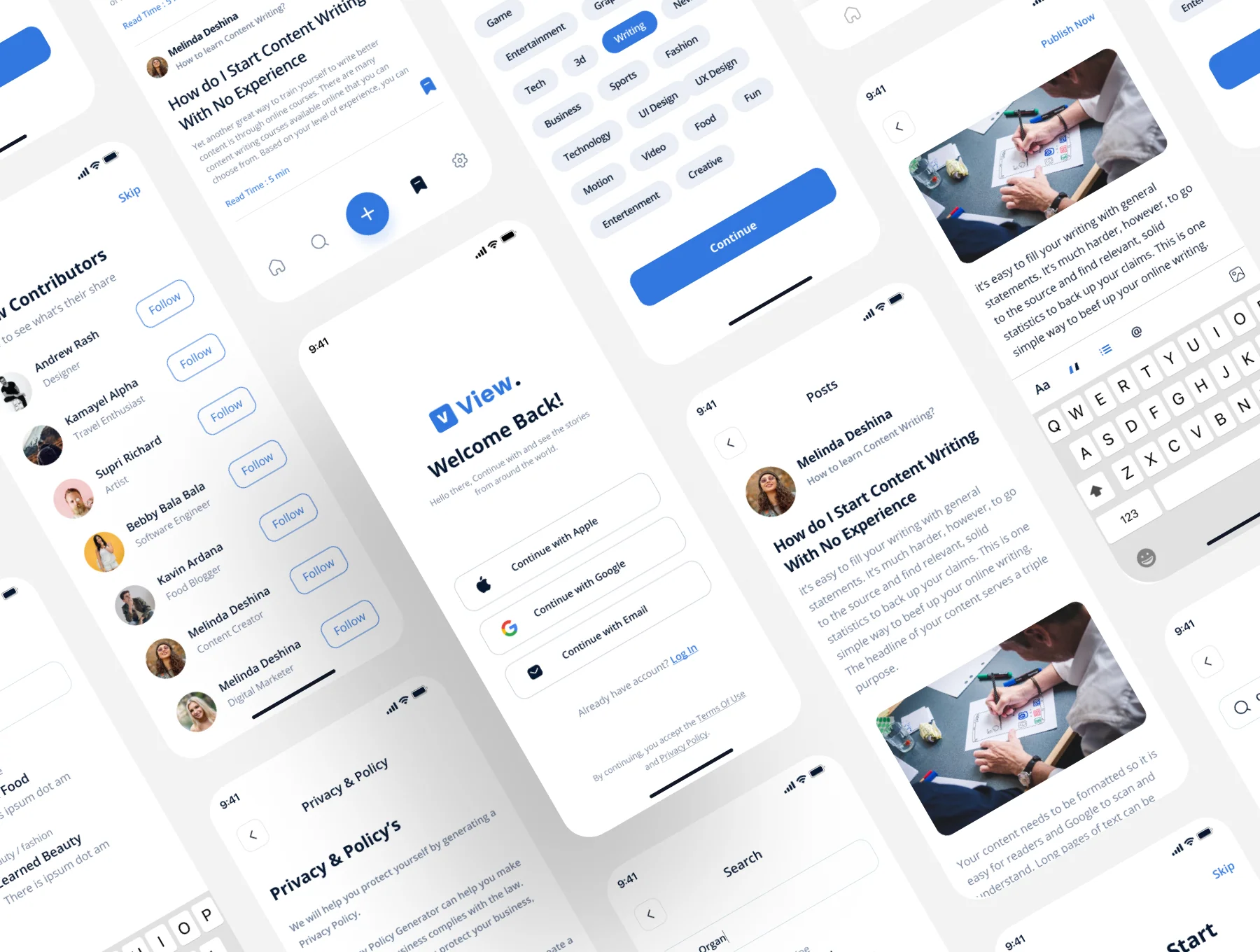 View - Article & Blog App UI Kit 5