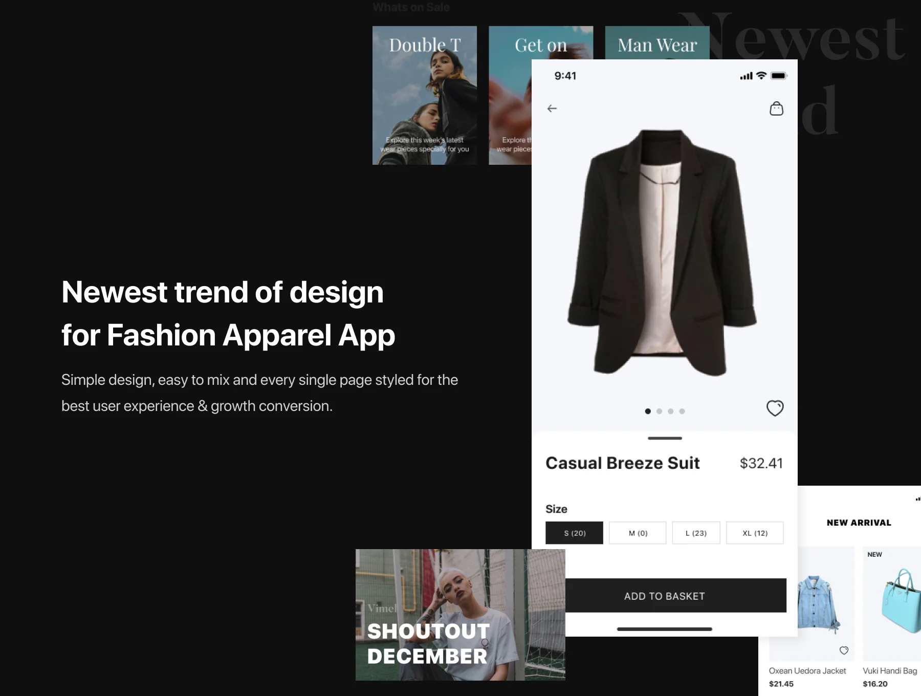Vimel - Women Fashion Apparel App UI Kit 3