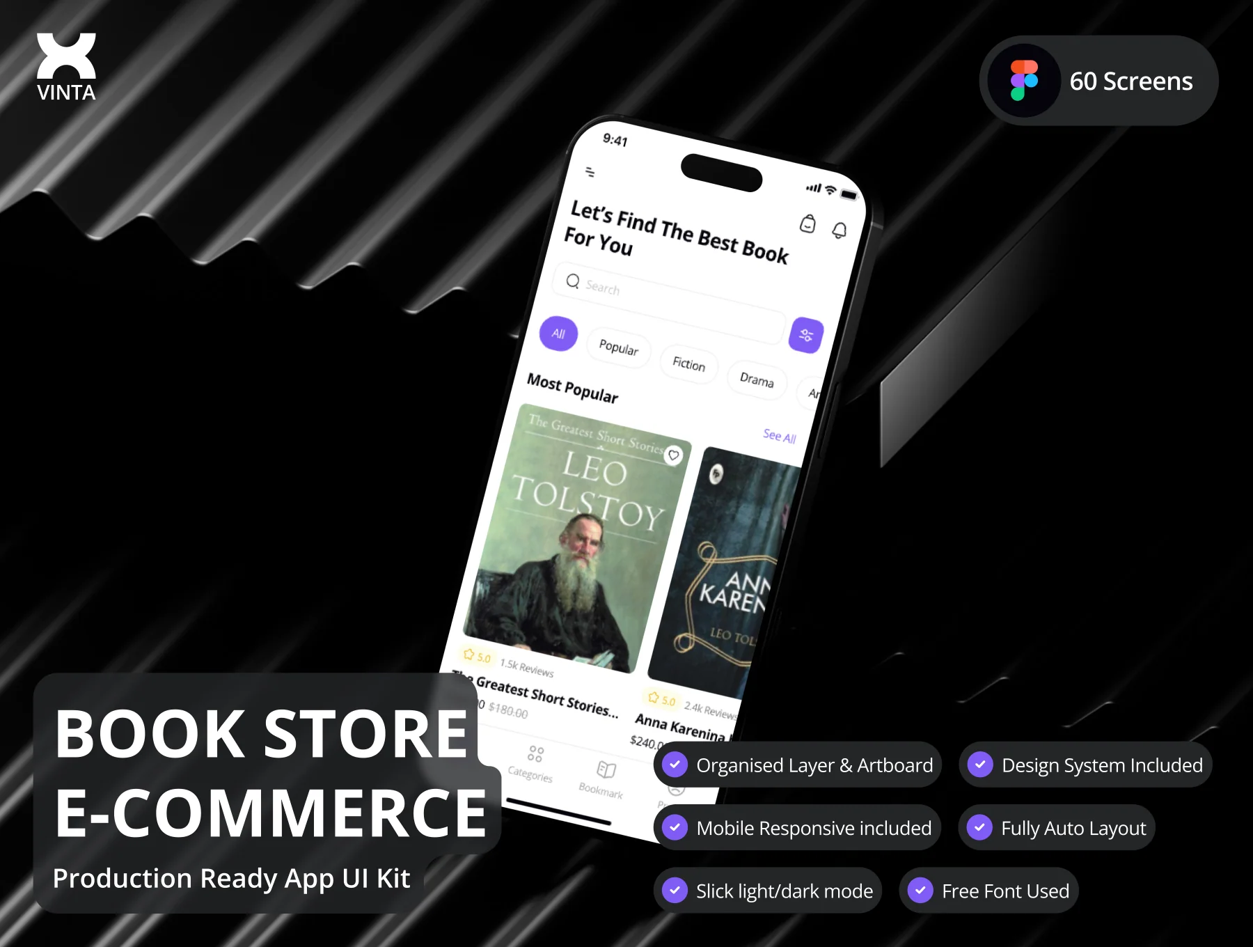 Vinta - Book Store App UI Kit