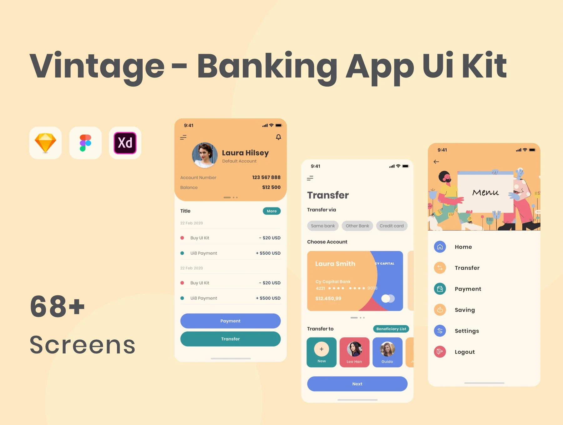 Vintage - Bank App Ui Kit