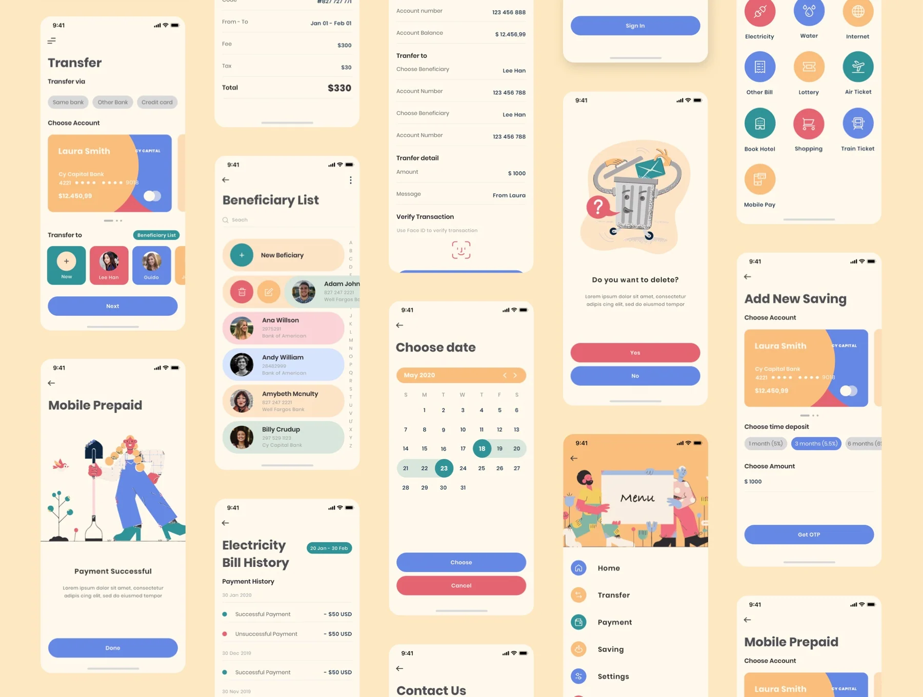 Vintage - Bank App Ui Kit 5