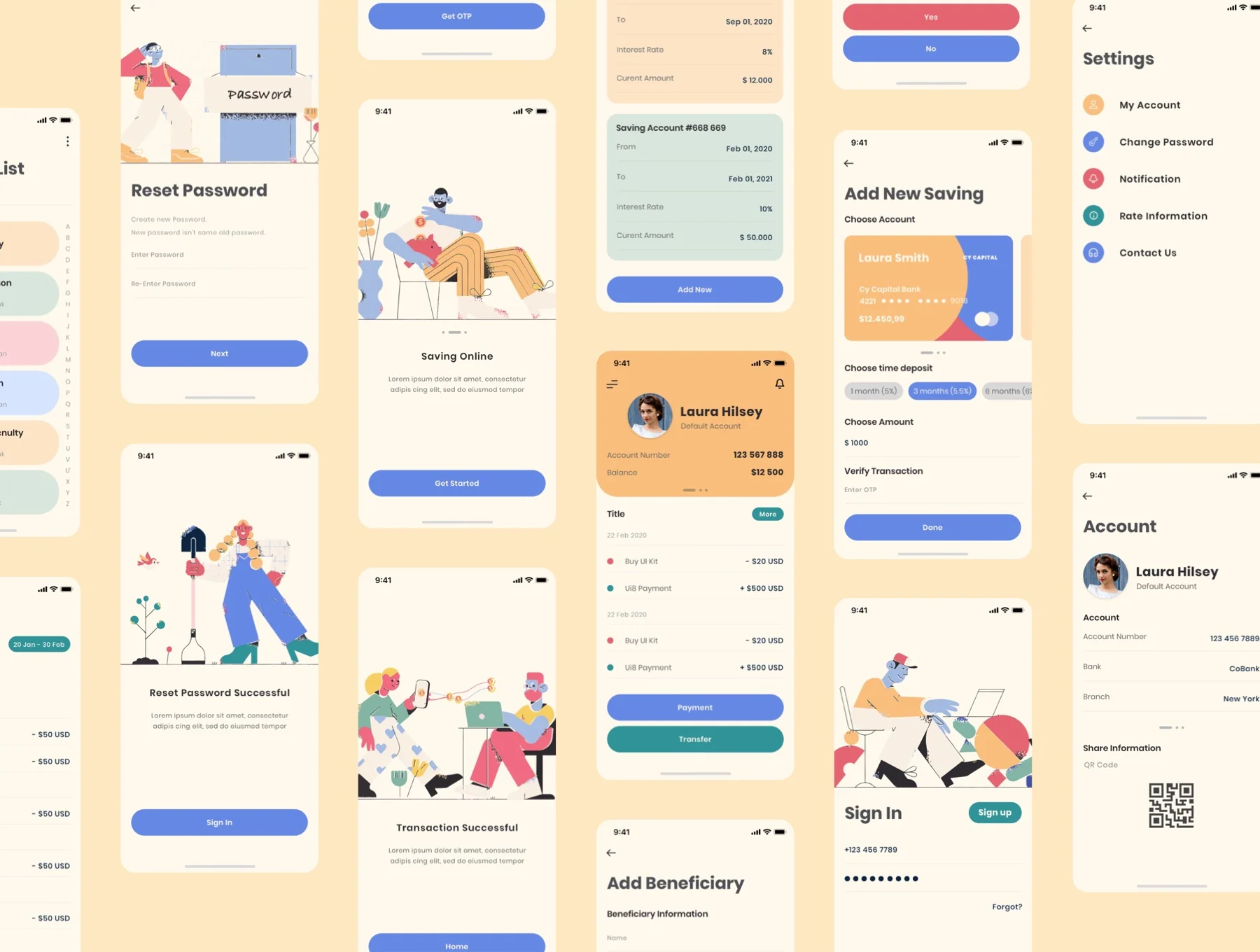 Vintage - Bank App Ui Kit 6
