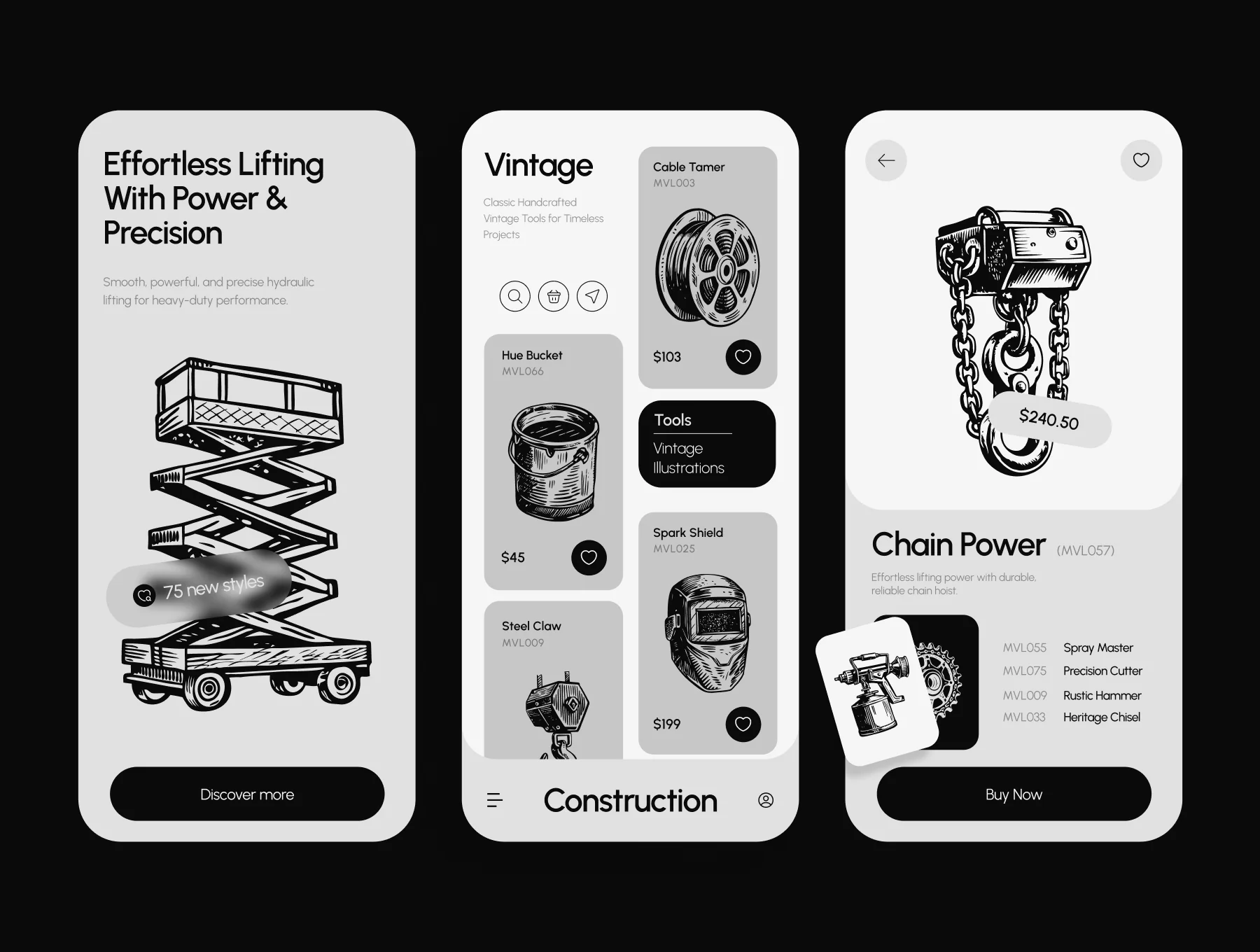 Vintage Construction Art Set 4