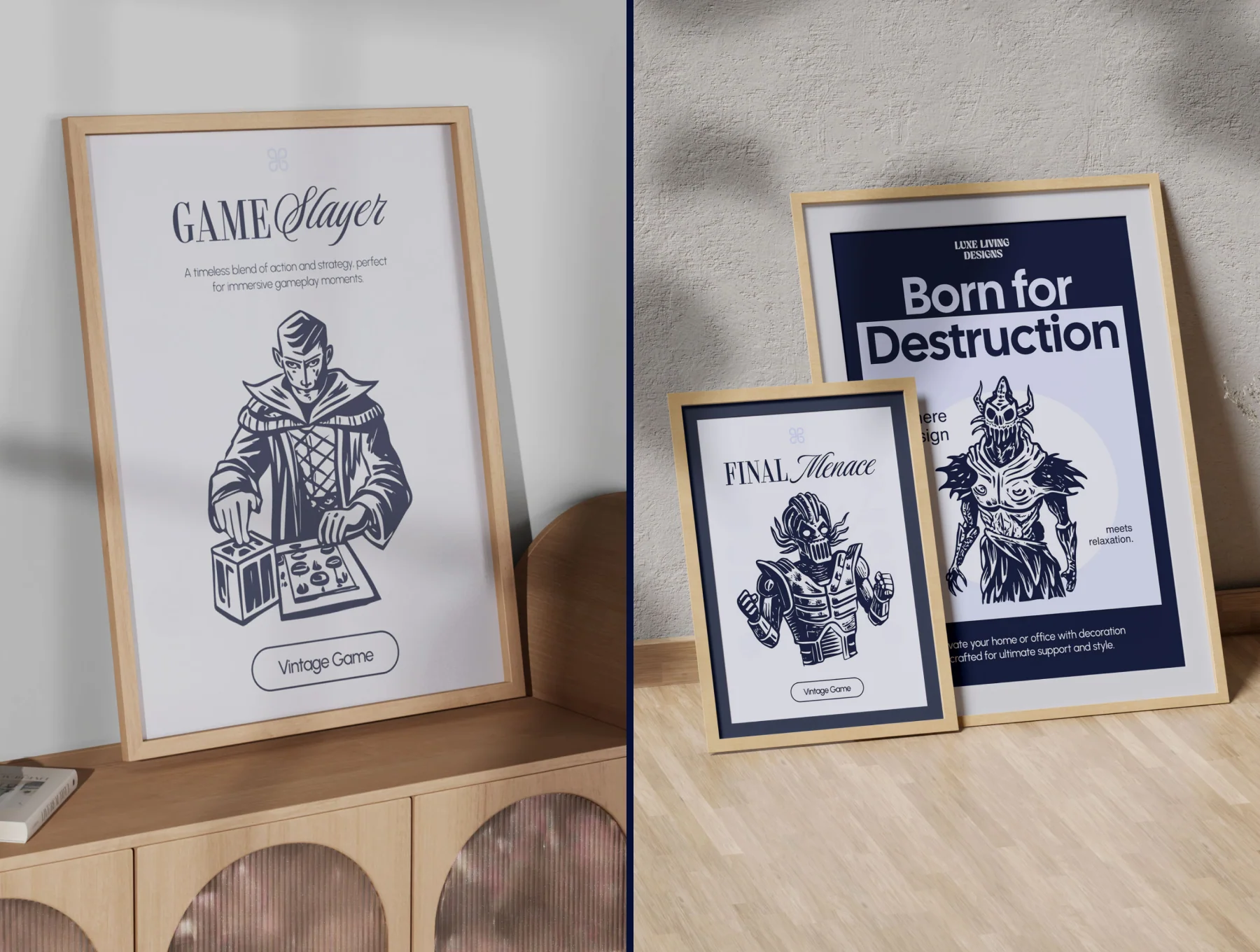 Vintage Game Illustration Set 3