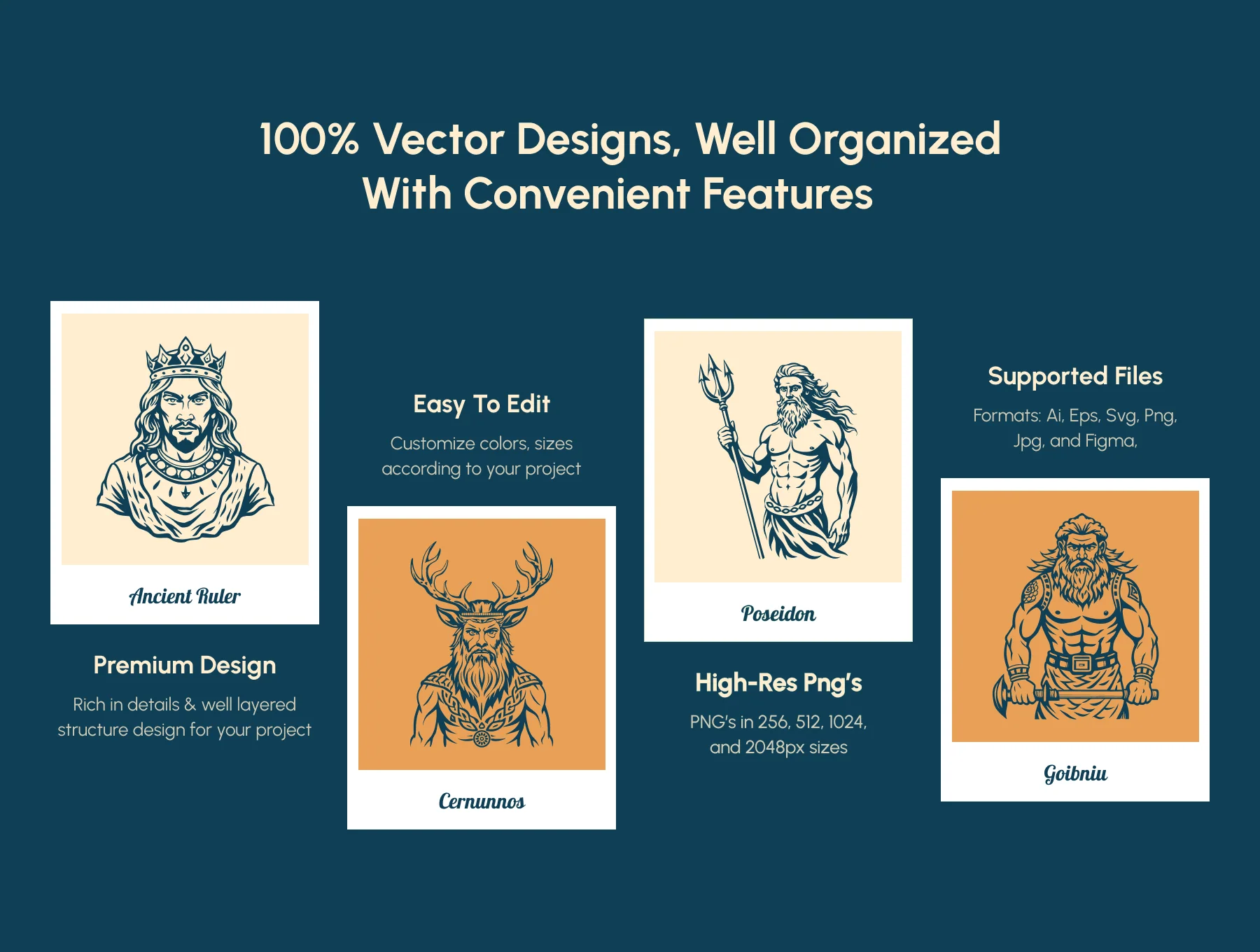 Vintage God Vector Illustration 2