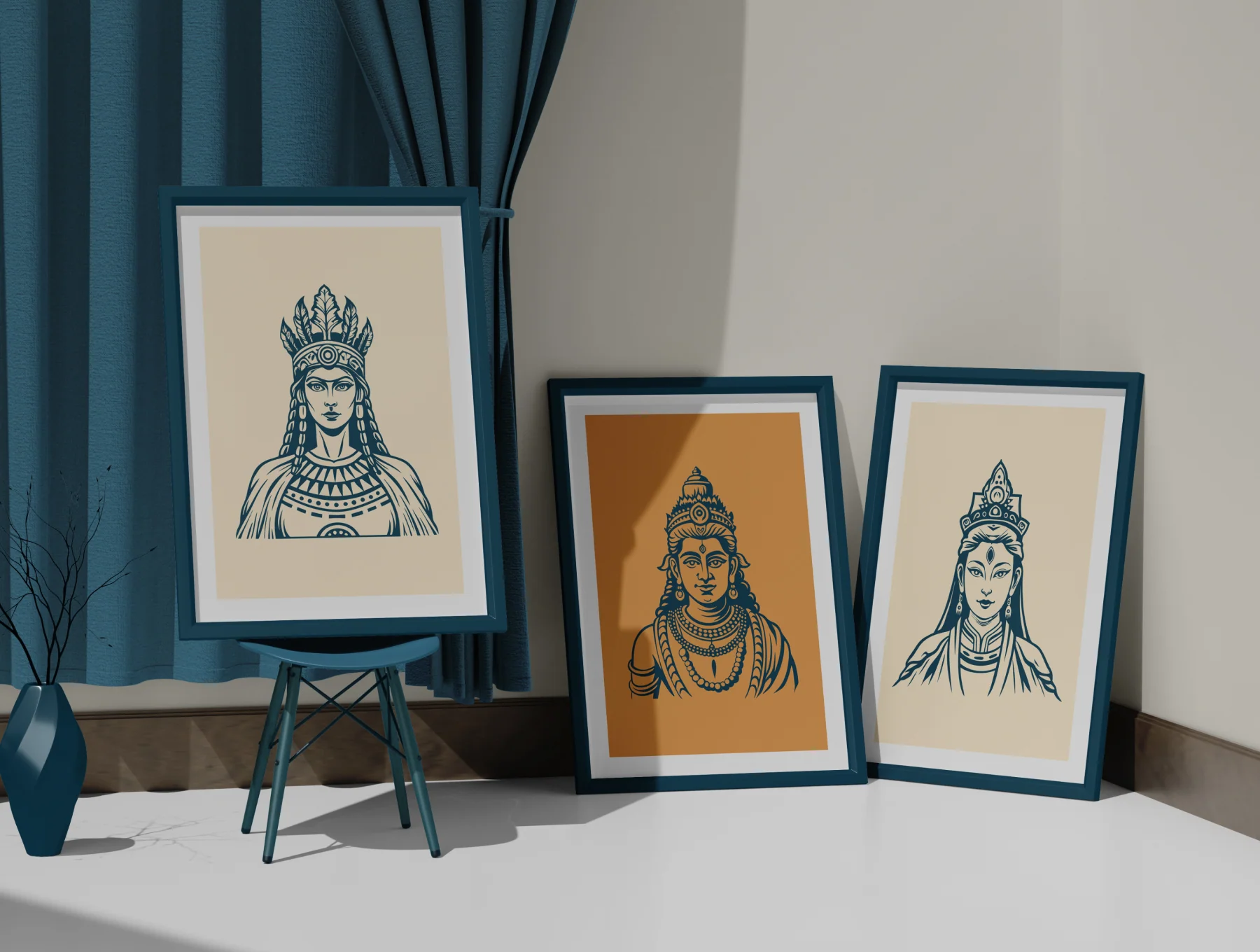 Vintage God Vector Illustration 4