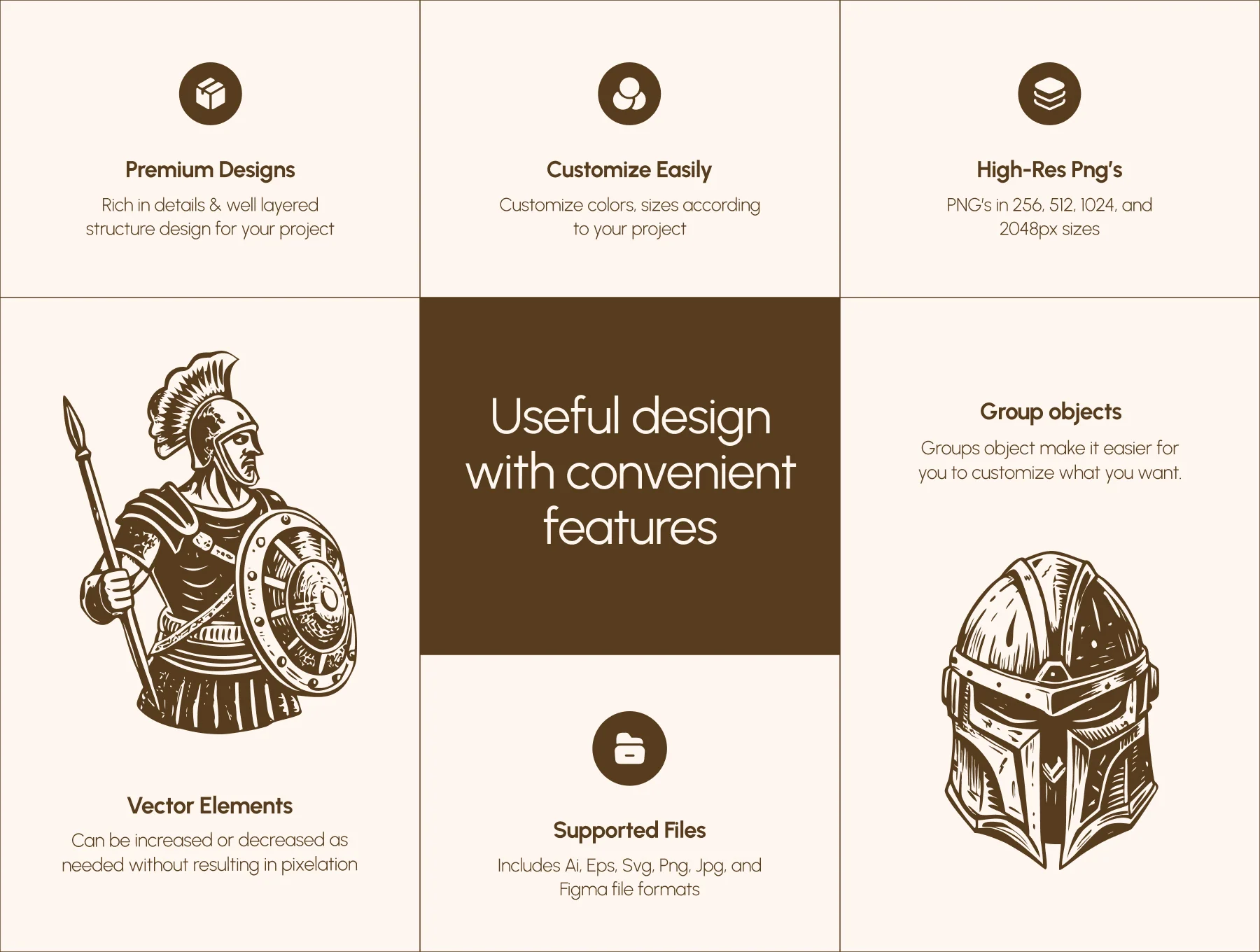 Vintage History Art Illustration Set 2