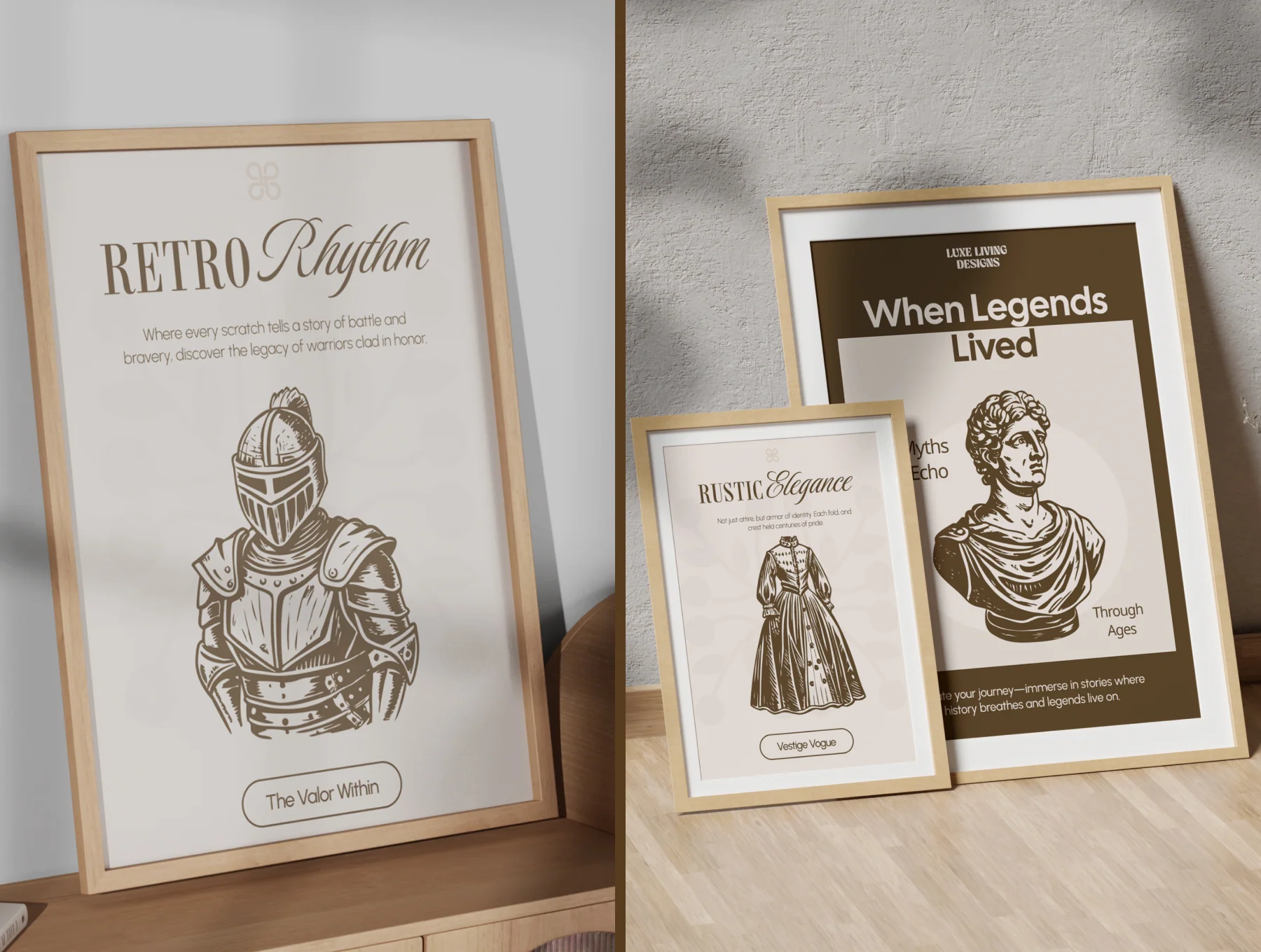 Vintage History Art Illustration Set 3