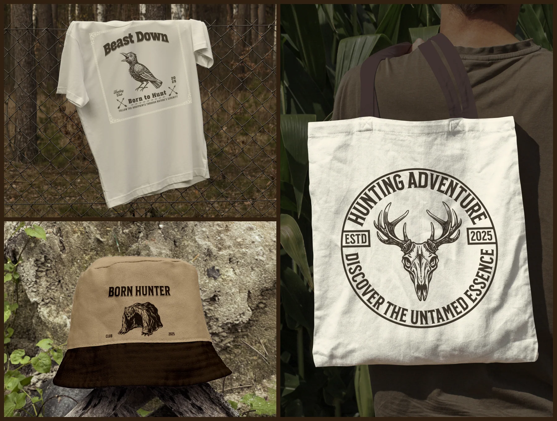 Vintage Hunting Art Illustration Set 3