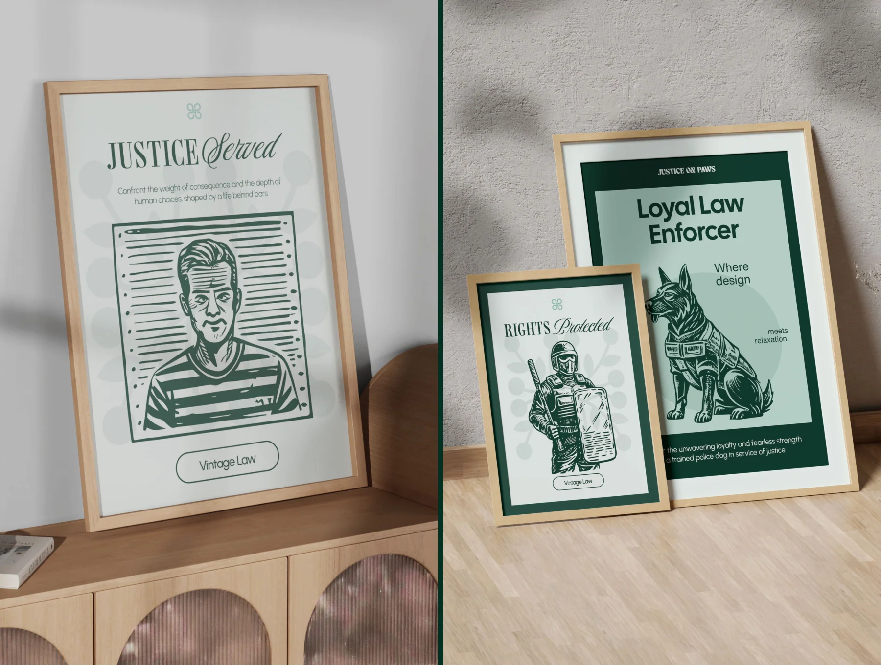 Vintage Law Icons Set 3