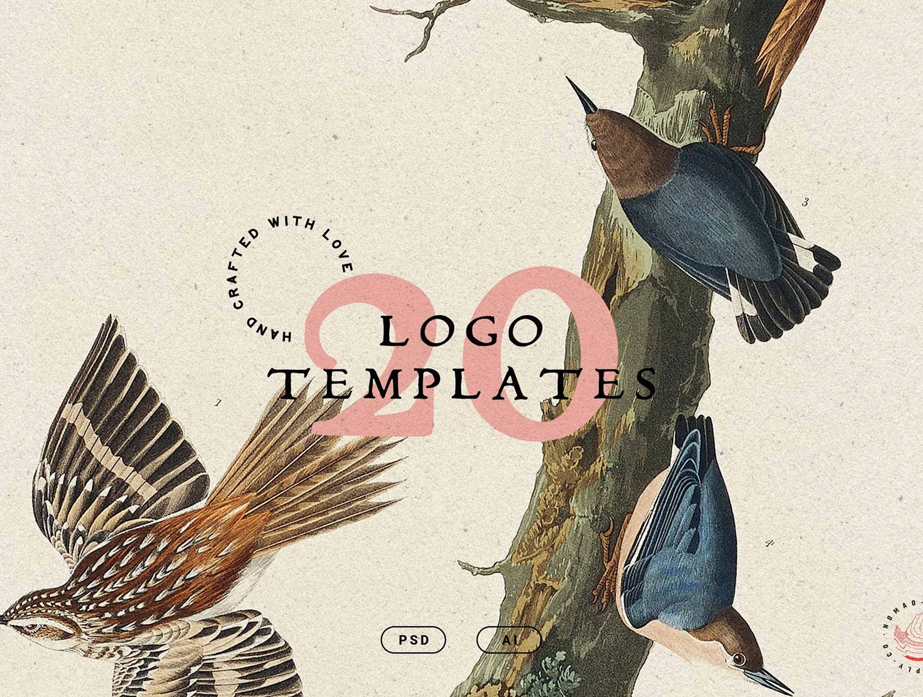 Vintage Logo Creator Kit – 20 Templates + Fonts + Illustrations 2