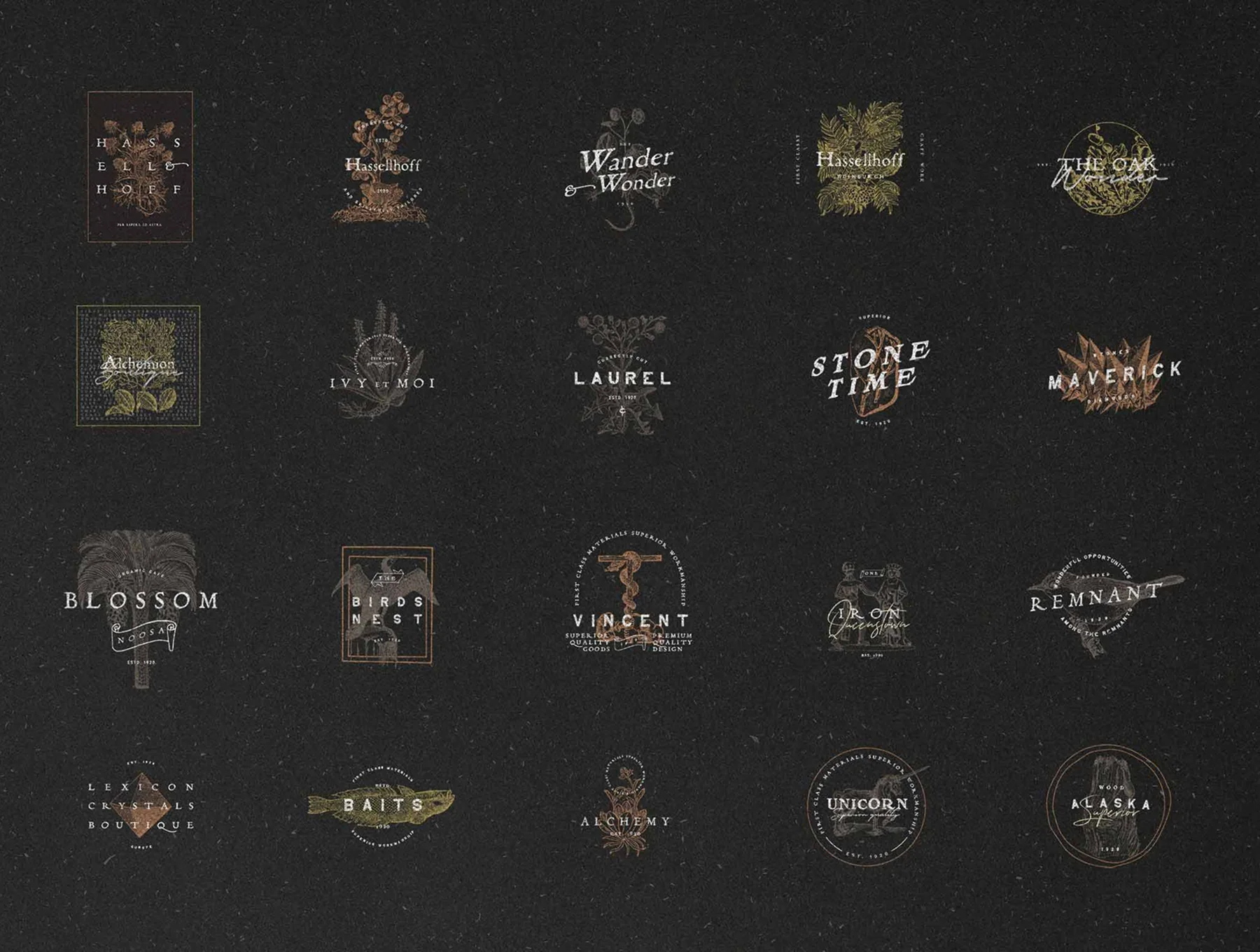 Vintage Logo Creator Kit – 20 Templates + Fonts + Illustrations 3