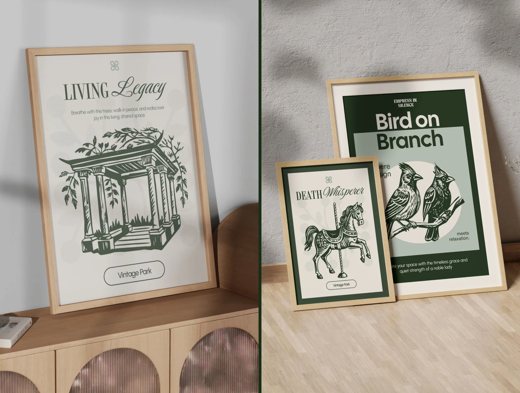 Vintage Park Illustration Set 3