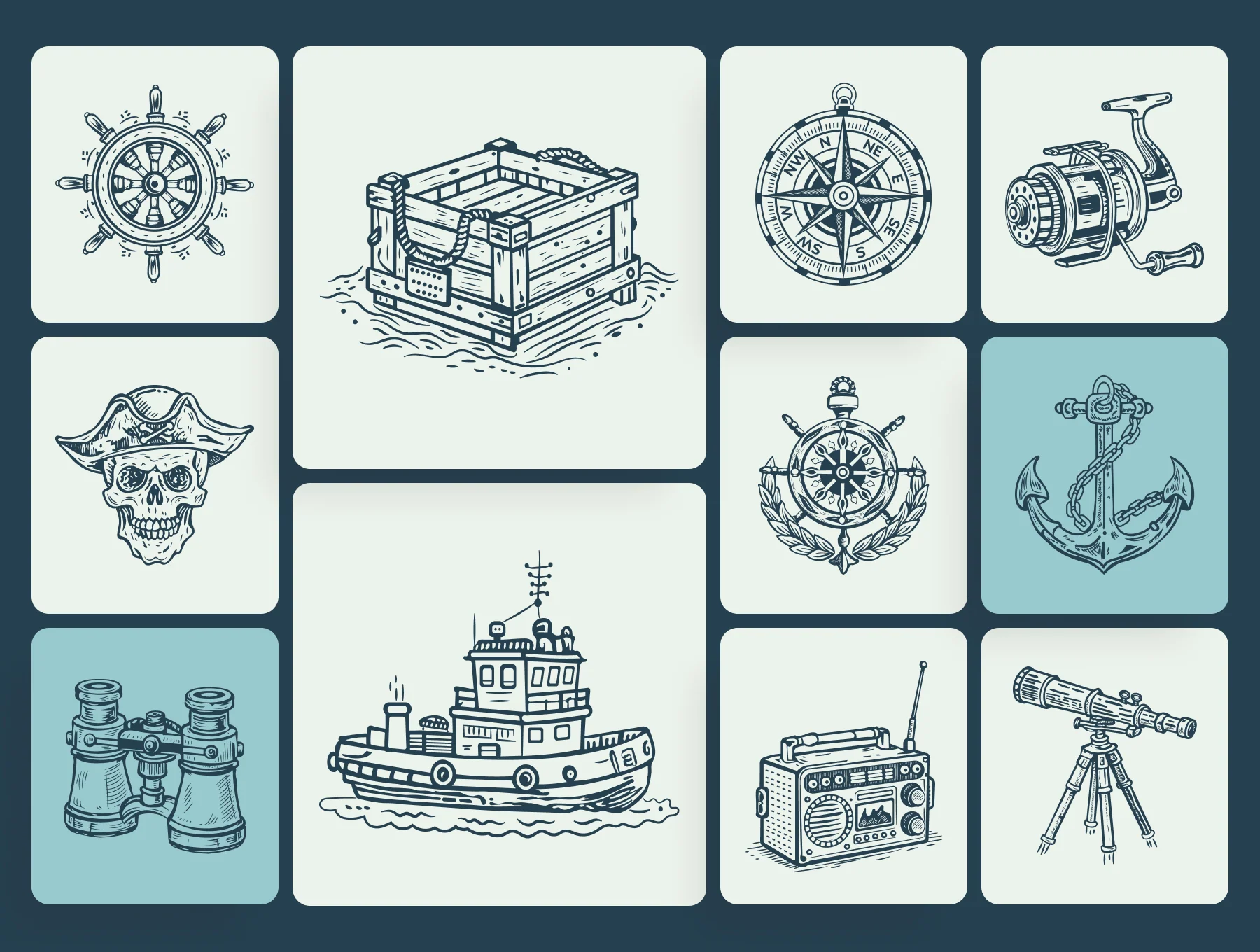 Vintage Sailor Tattoos Icons 5