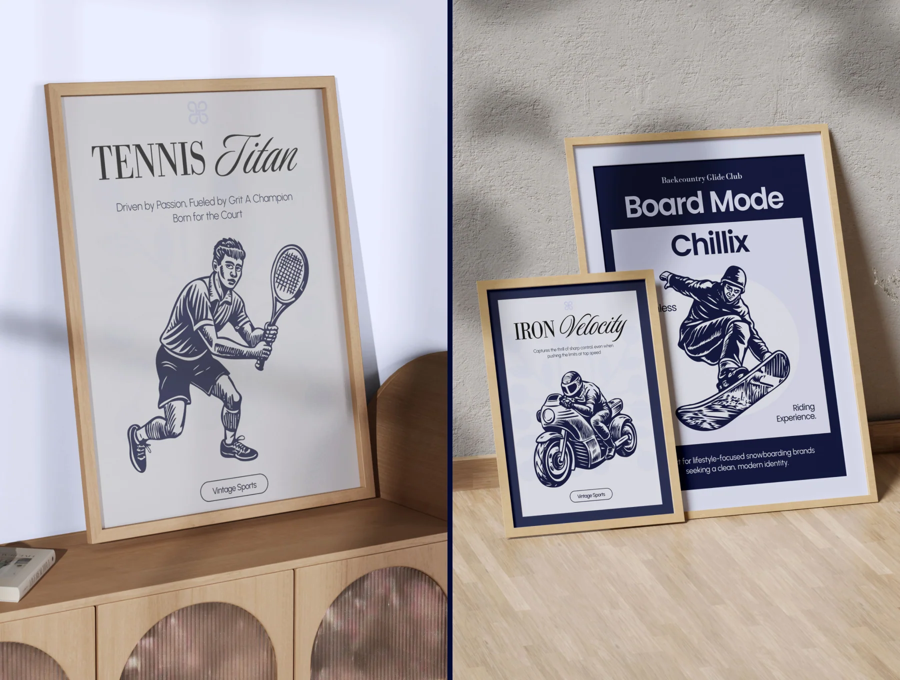 Vintage Sports Illustration Set 3
