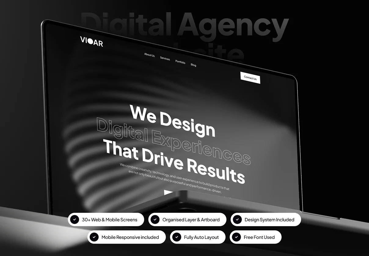 VIOAR - Digital Agency Website UI Kit