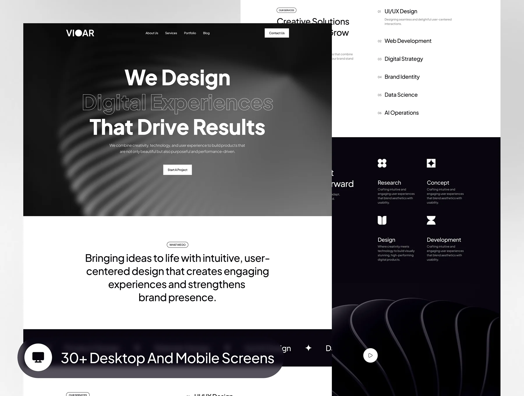 VIOAR - Digital Agency Website UI Kit 4