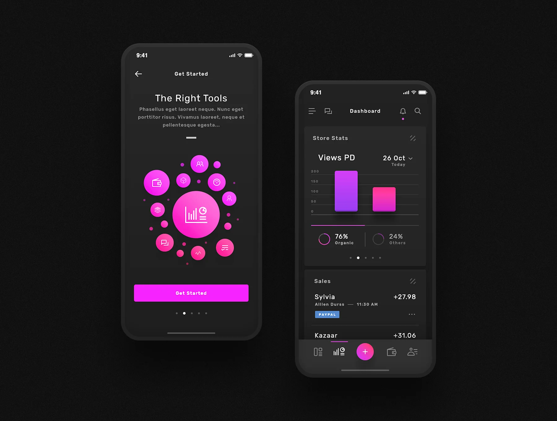 Violett - Dashboard Mobile UI Kit 9