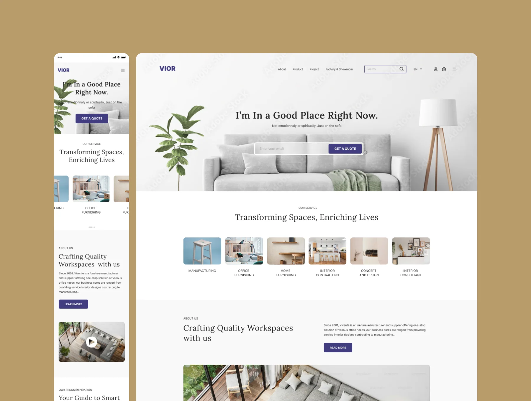 VIOR - Modern Furniture Landing Page 2