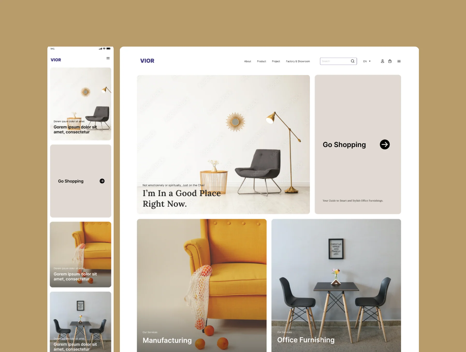 VIOR - Modern Furniture Landing Page 3
