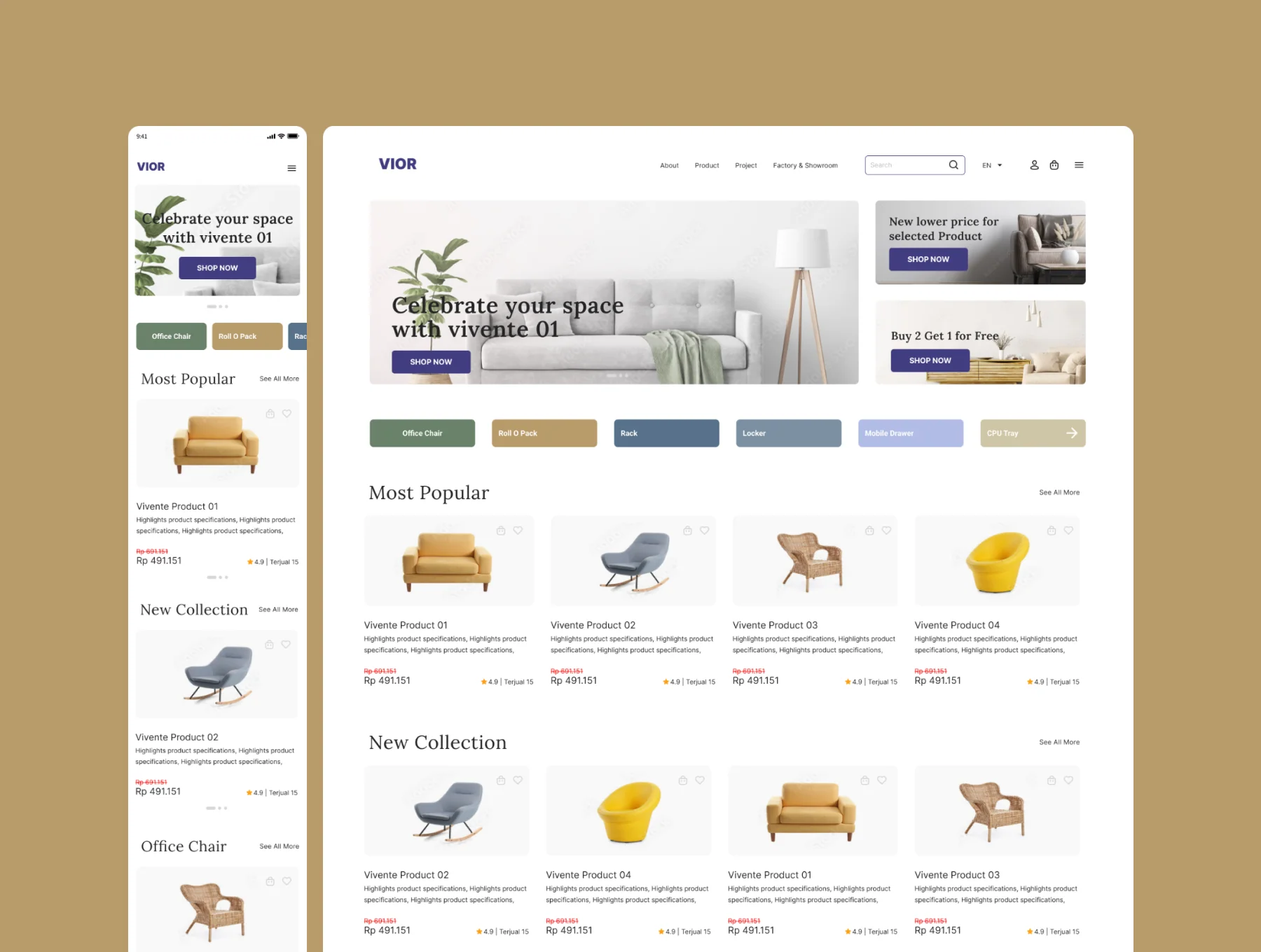 VIOR - Modern Furniture Landing Page 4