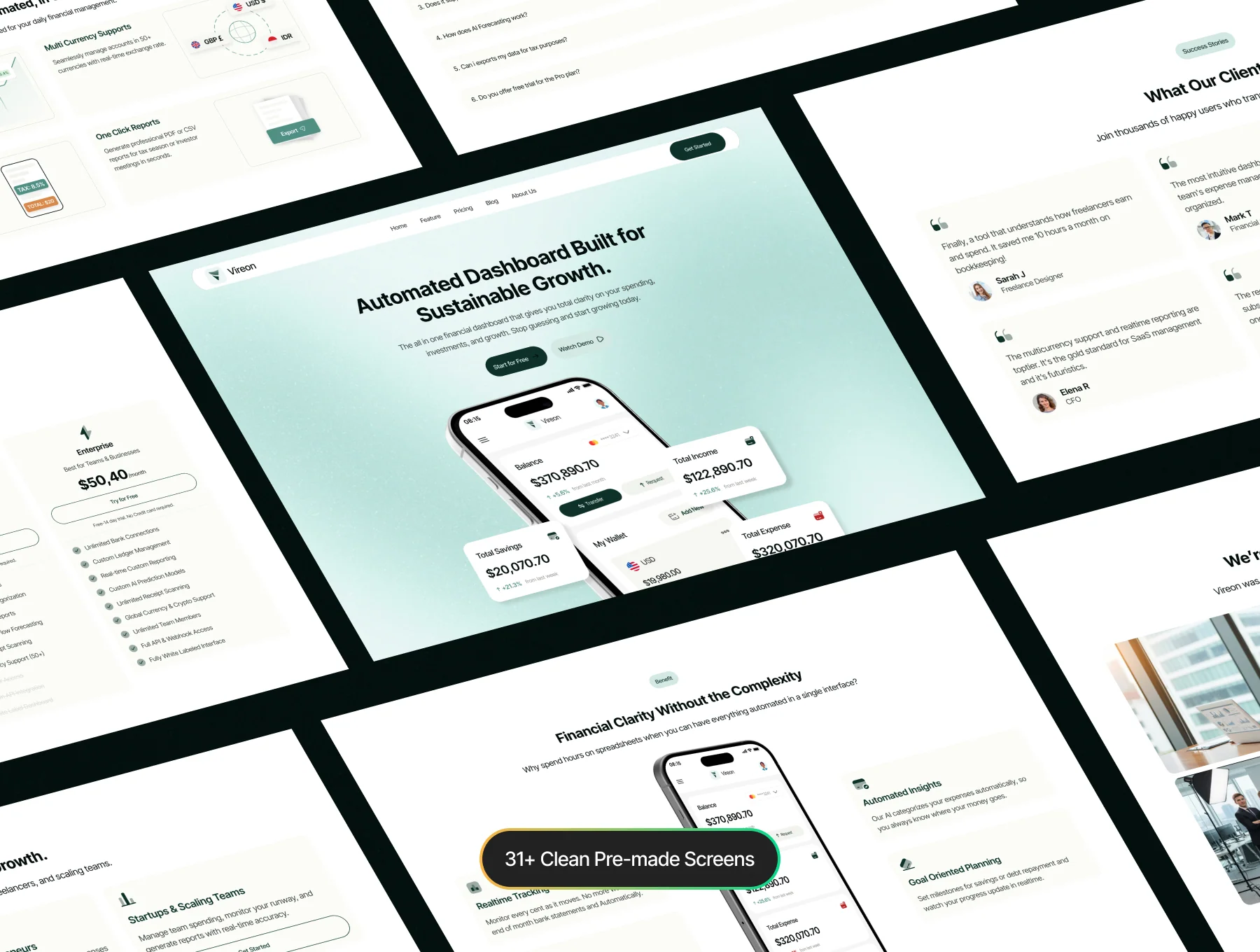 Vireon - Fintech SaaS Website UI KIT 3