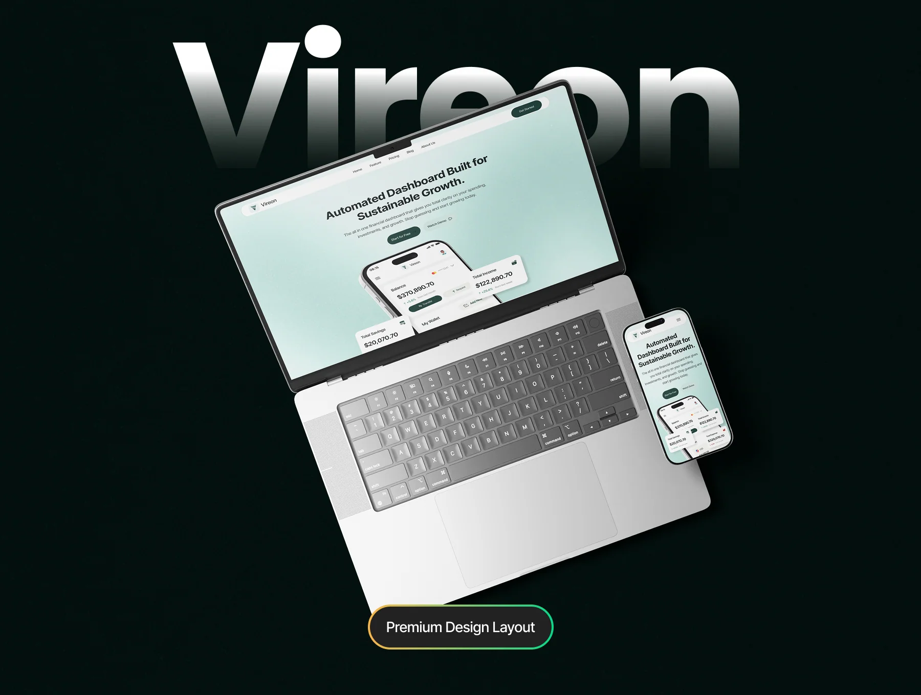 Vireon - Fintech SaaS Website UI KIT 6