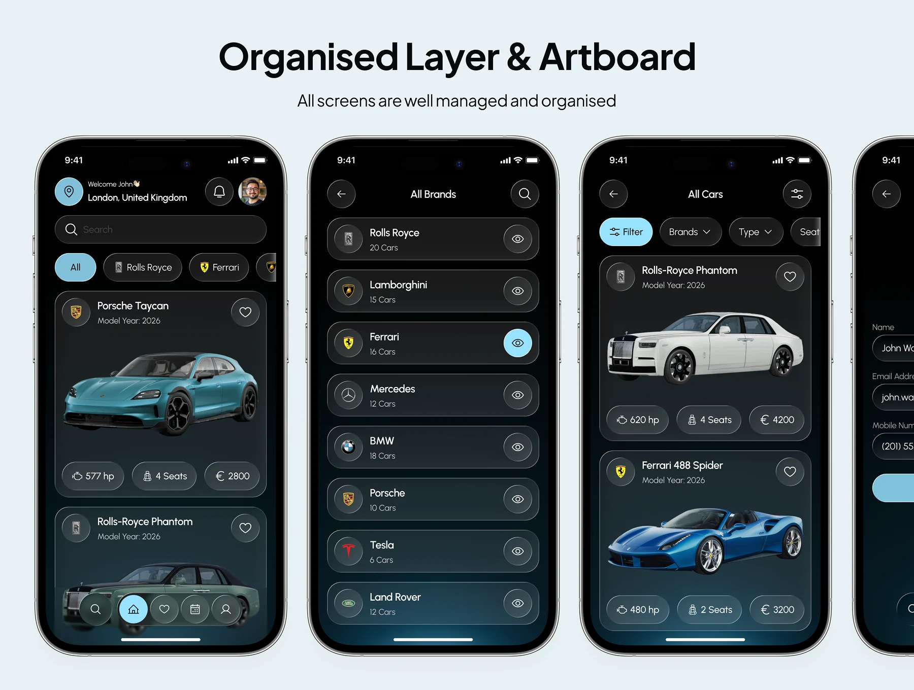 virex - Car Rental App UI Kit 2