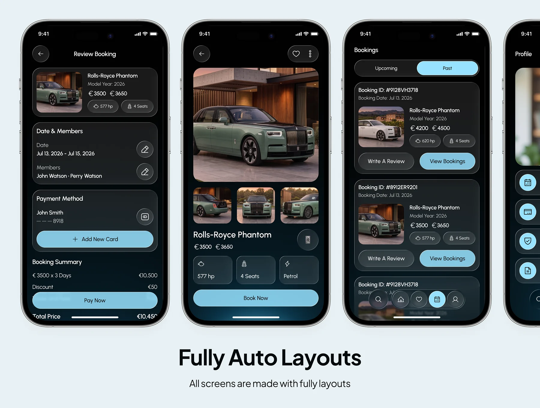 virex - Car Rental App UI Kit 3