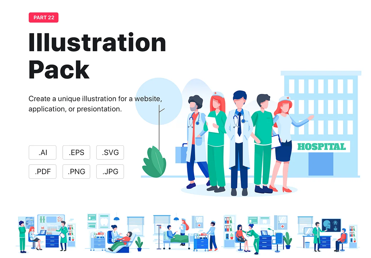 Virgo - Hospital and Healthcare Vector Scenes