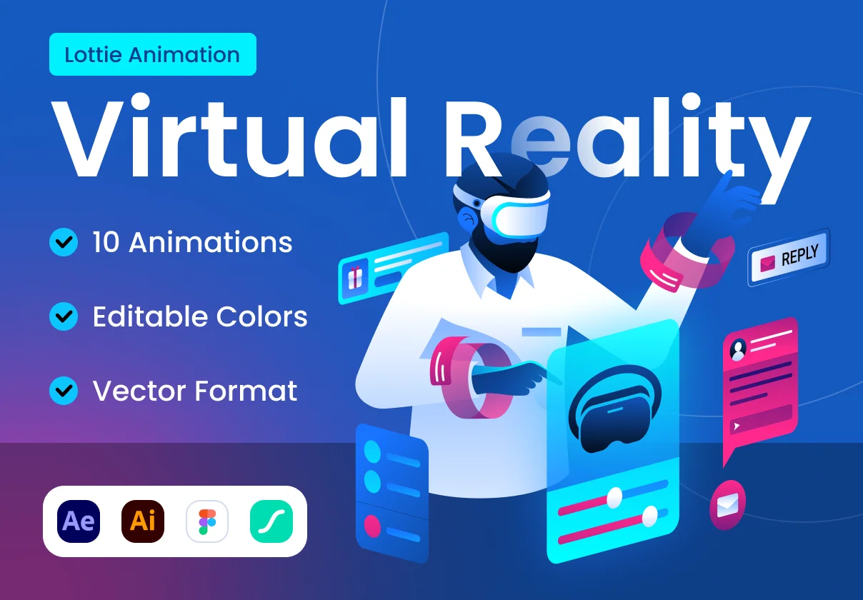 Virtual Reality Lottie Animations