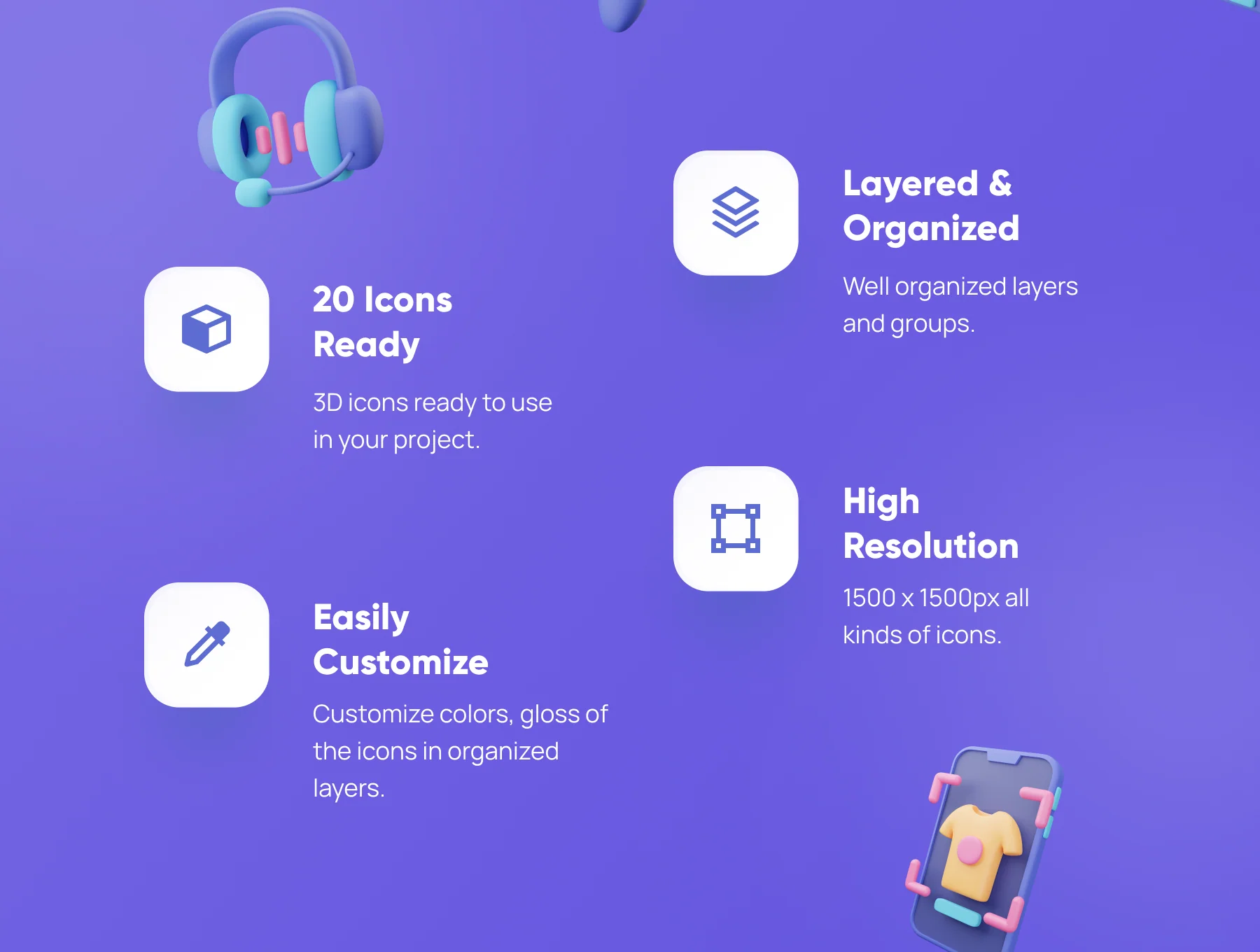 Virtually - AR-VR 3D Icon Set 3