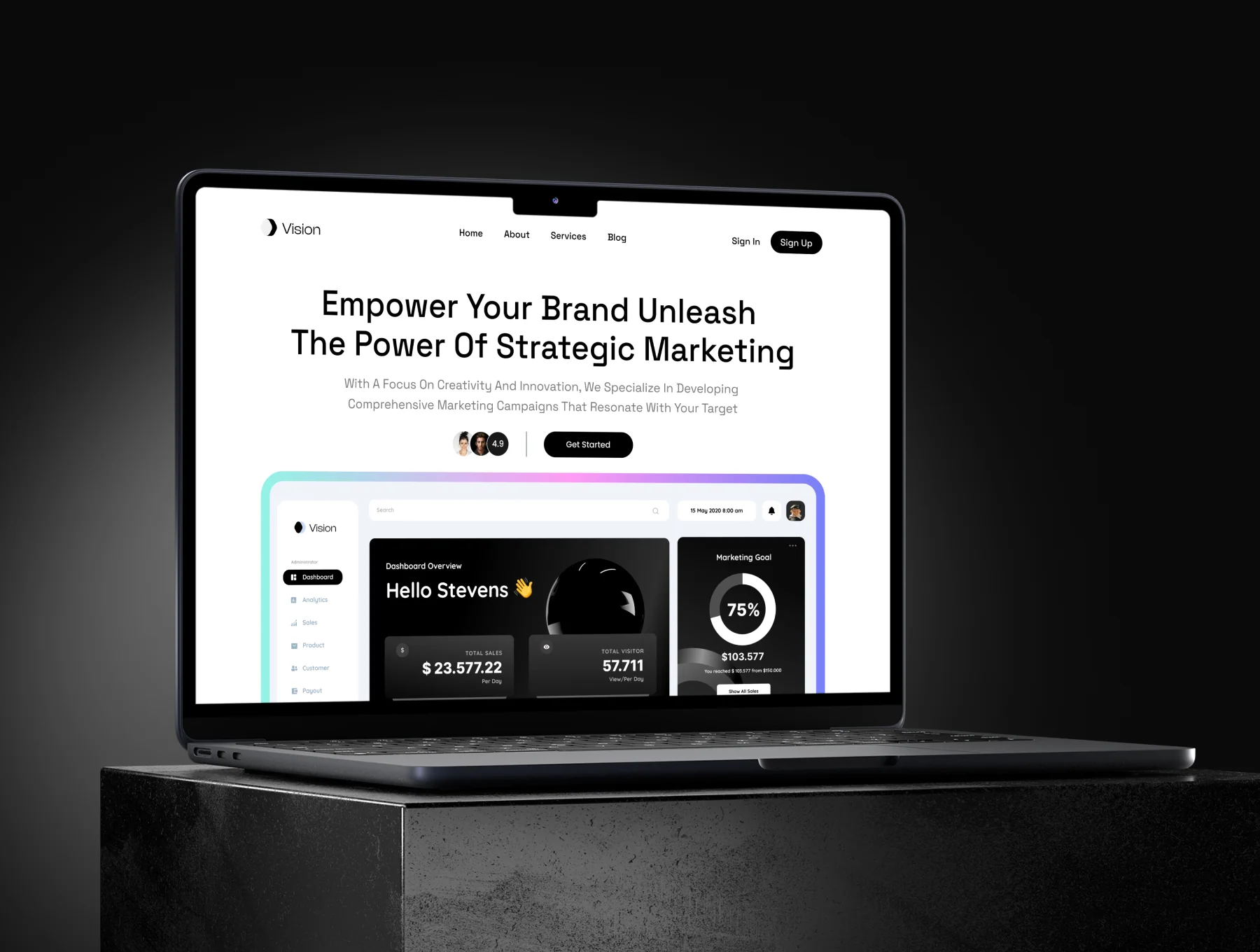 Vision - Marketing Landing Page 3