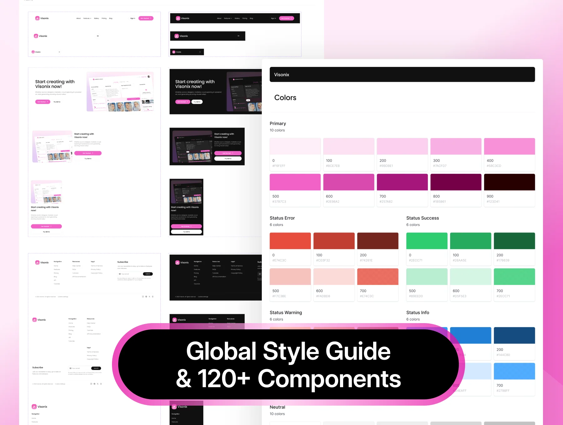 Visonix – Modern AI Image Generator Website UI Kit 5