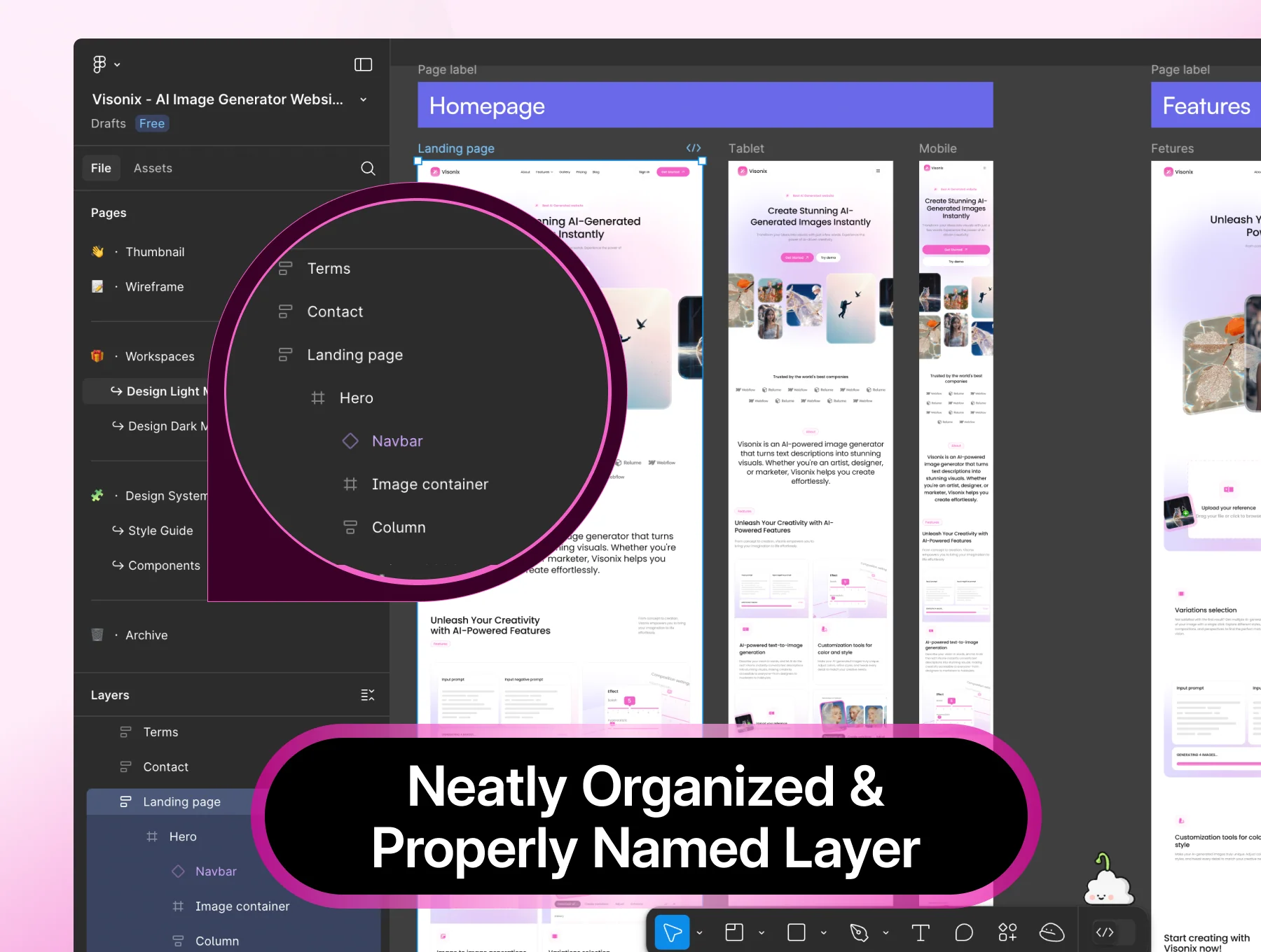 Visonix – Modern AI Image Generator Website UI Kit 7