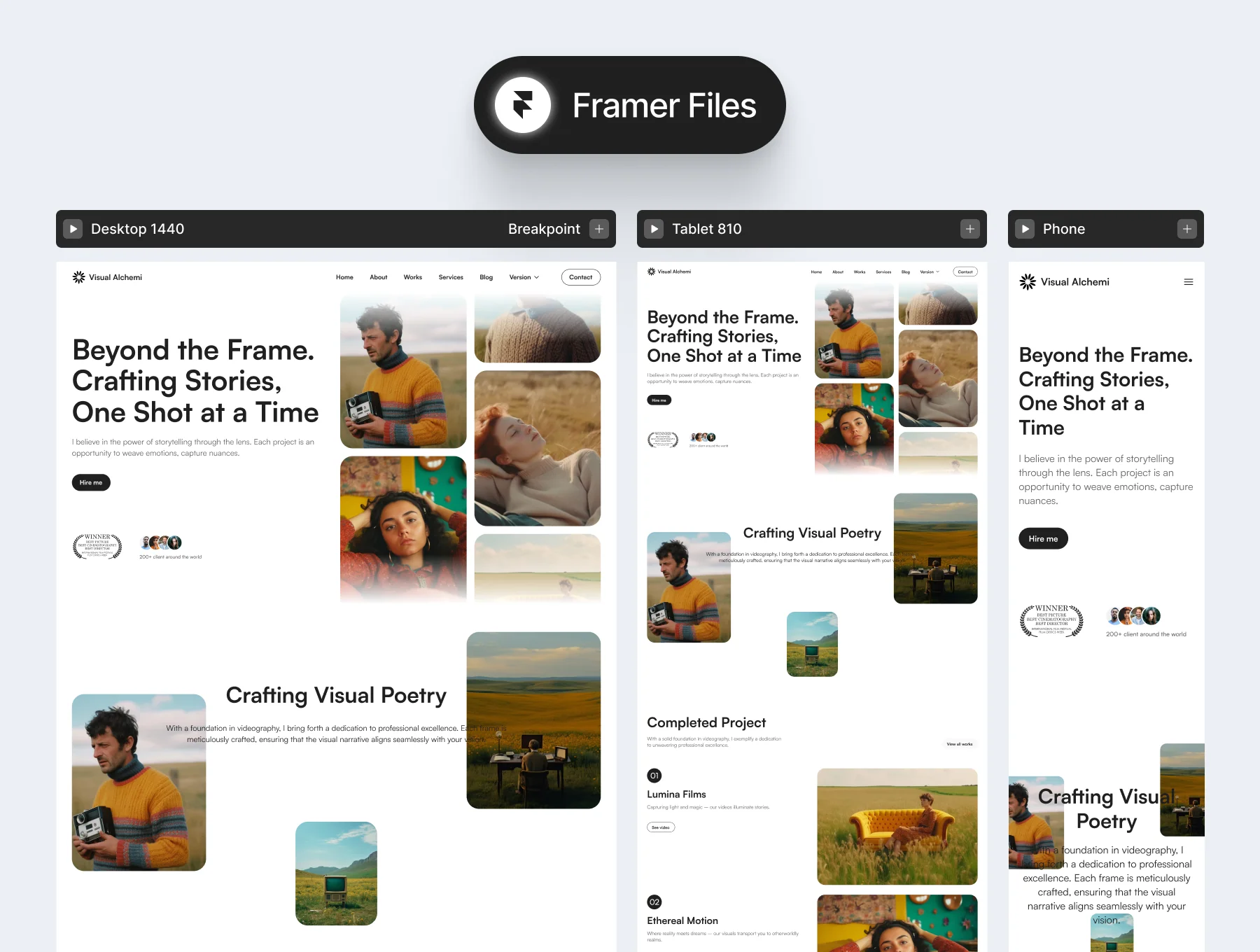 Visual Alchemi - Videographer Framer Portfolio 4
